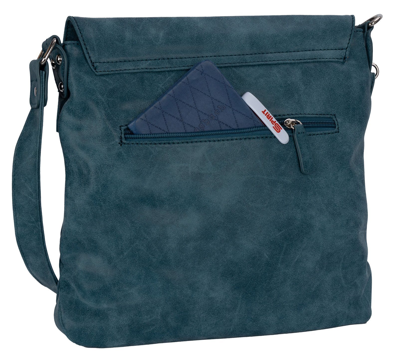 BAG STREET Schlüsseltasche Bag Street BLAU Damentasche als Handtasche Schultertasche, tragbar T0103, Umhängetasche Umhängetasche Schultertasche