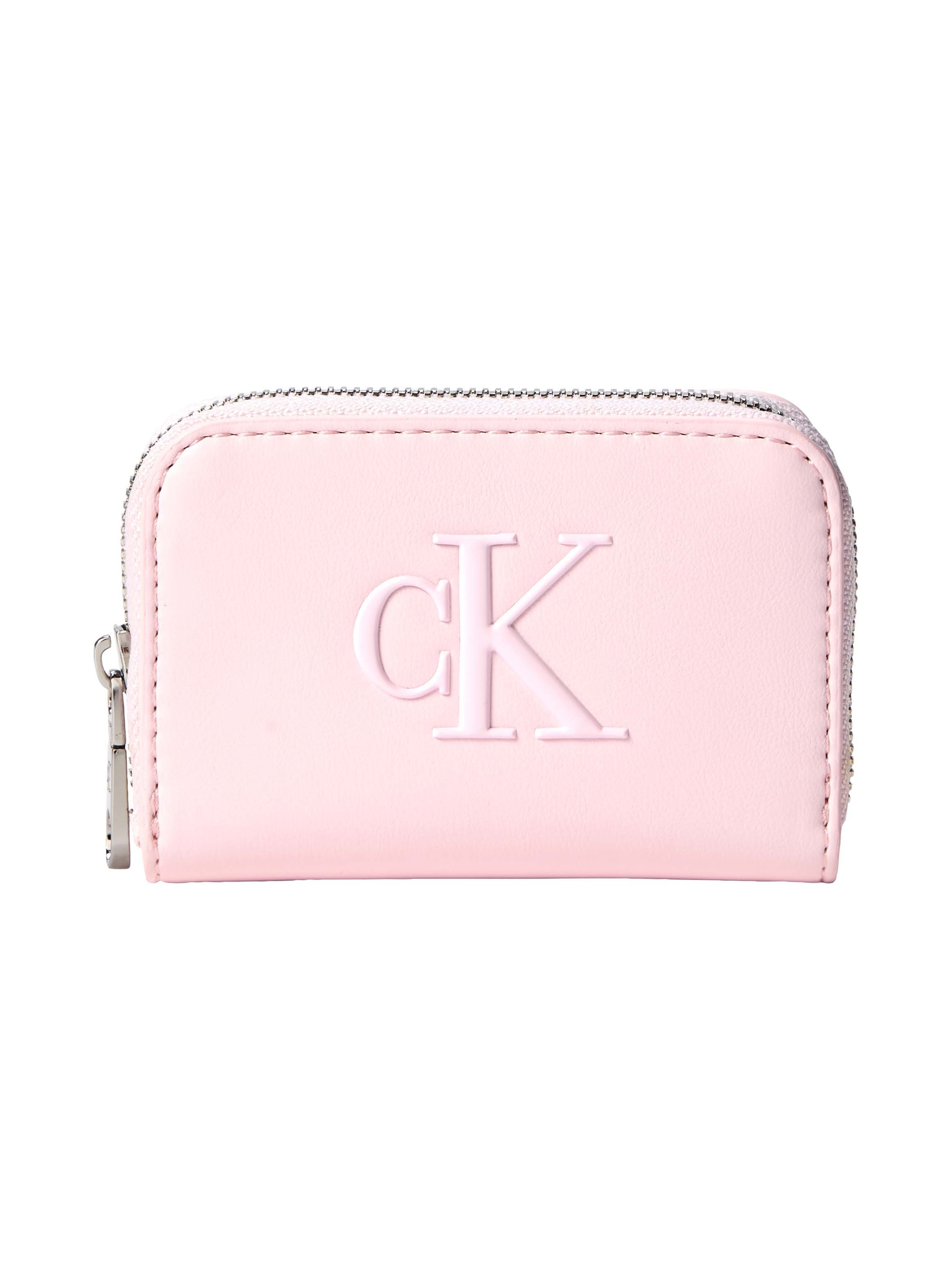 Calvin Klein Geldbörse BOLD CK MEDIUM ZIP AROUND, Mini Portemonnaie, Geldbeutel, Money Pocket mit CK-Logo
