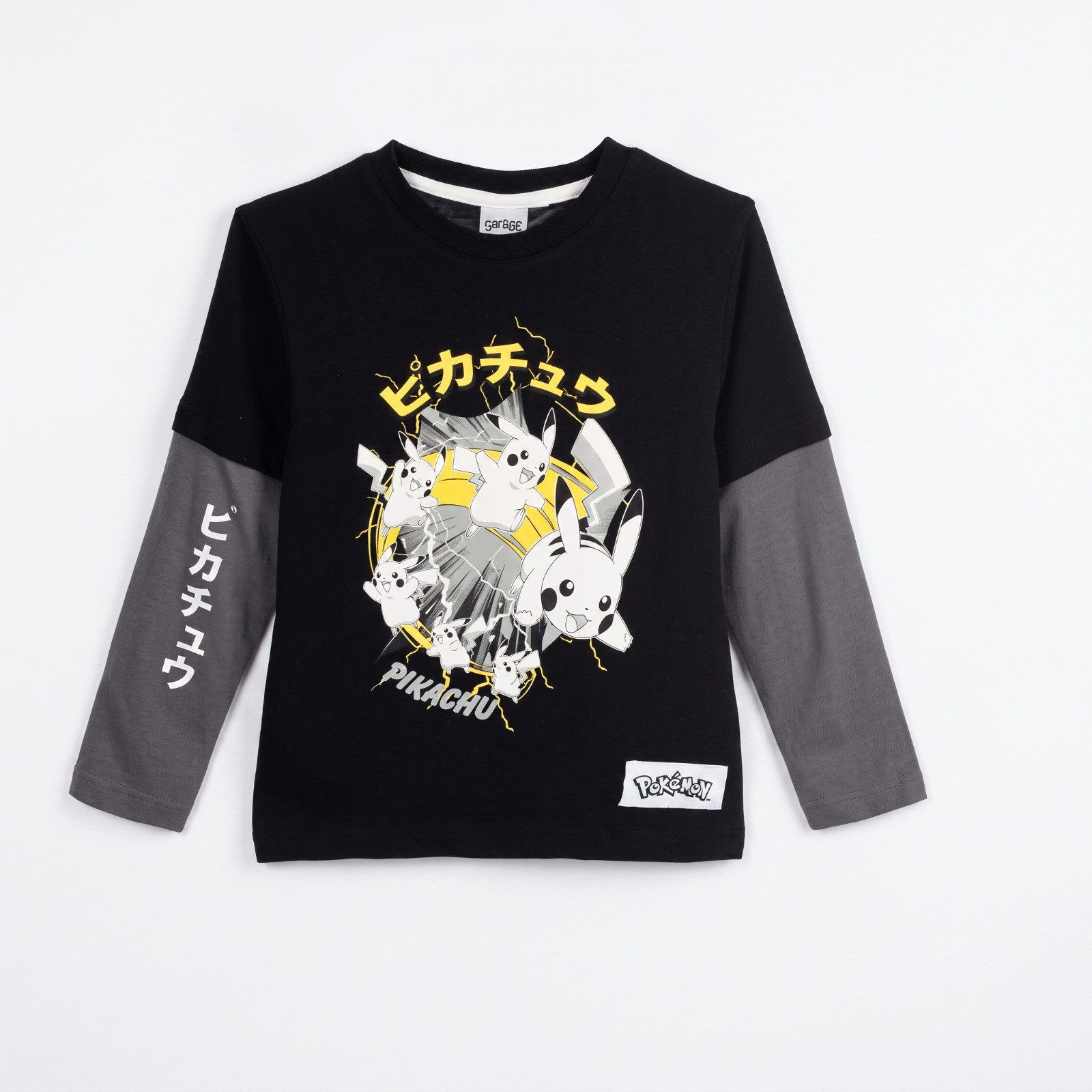 POKÉMON Langarmshirt Pokemon Pikachu Glumanda Kinder langarm T-Shirt Shirt Gr. 104 - 140 100% Baumwolle