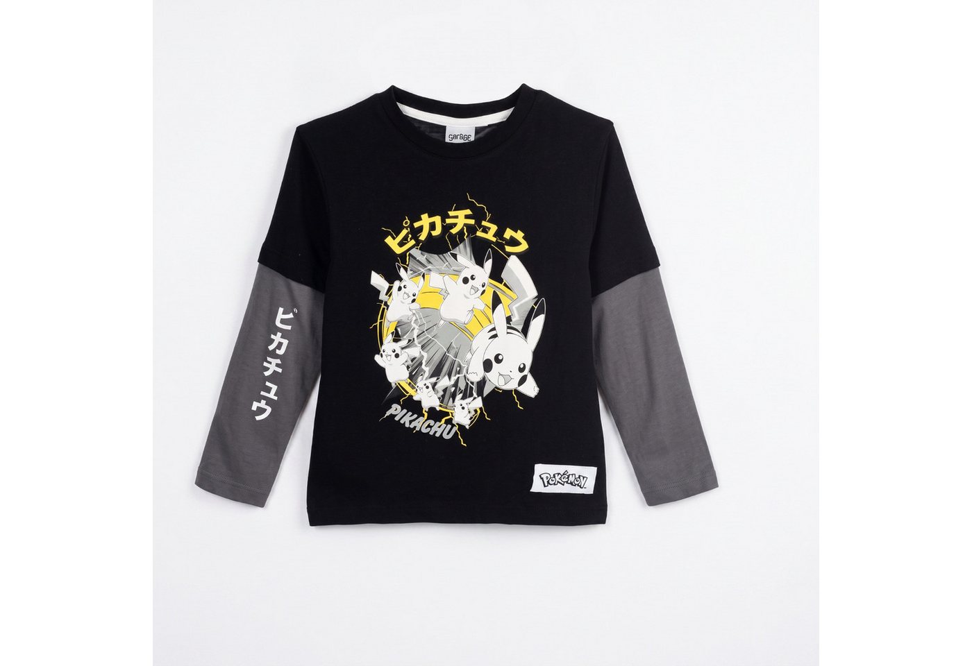 POKÉMON Langarmshirt Pokemon Pikachu Glumanda Kinder langarm T-Shirt Shirt Gr. 104 - 140 100% Baumwolle
