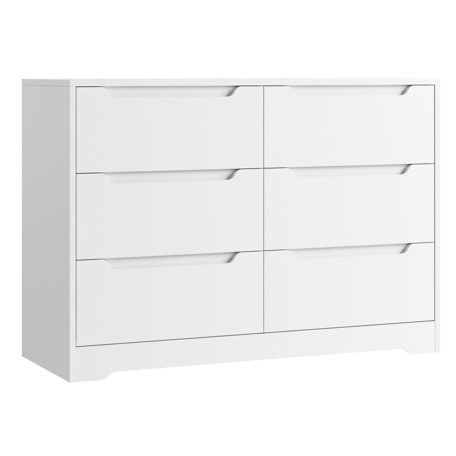 Kommode Kommode 6 Schubladen Holz Schlafzimmer Wohnzimmer Flur Weiß