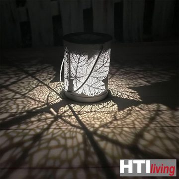 HTI-Living LED Solarleuchte Solarlaterne Blätter, 2er Set Luna, LED, Solarleuchte Gartenleuchte