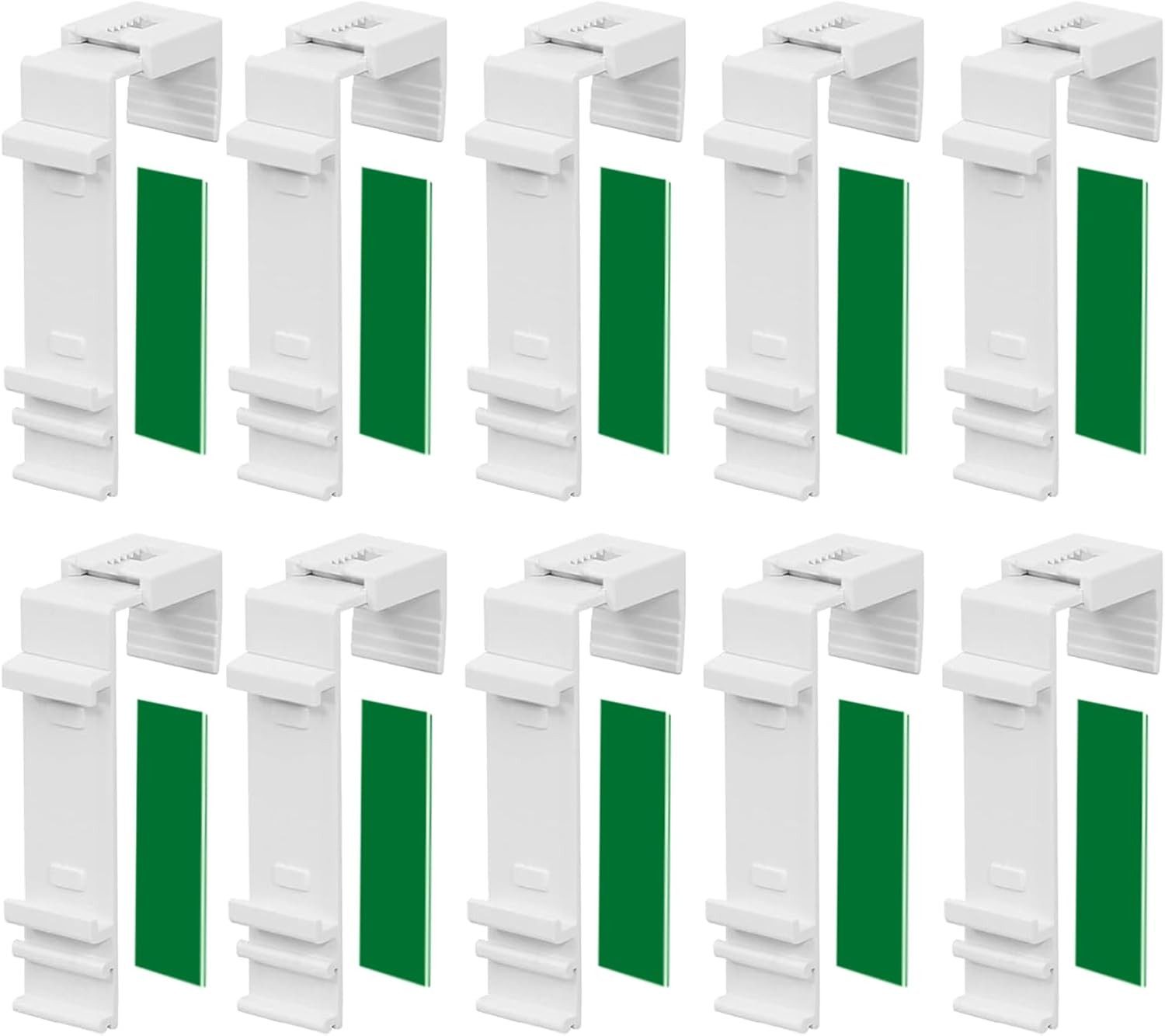 FELIXLEO Klemmträger 10 Stück Klemmhalter Rollo Doppelrollo Ohne Bohren PVC Fenster, (1-tlg)