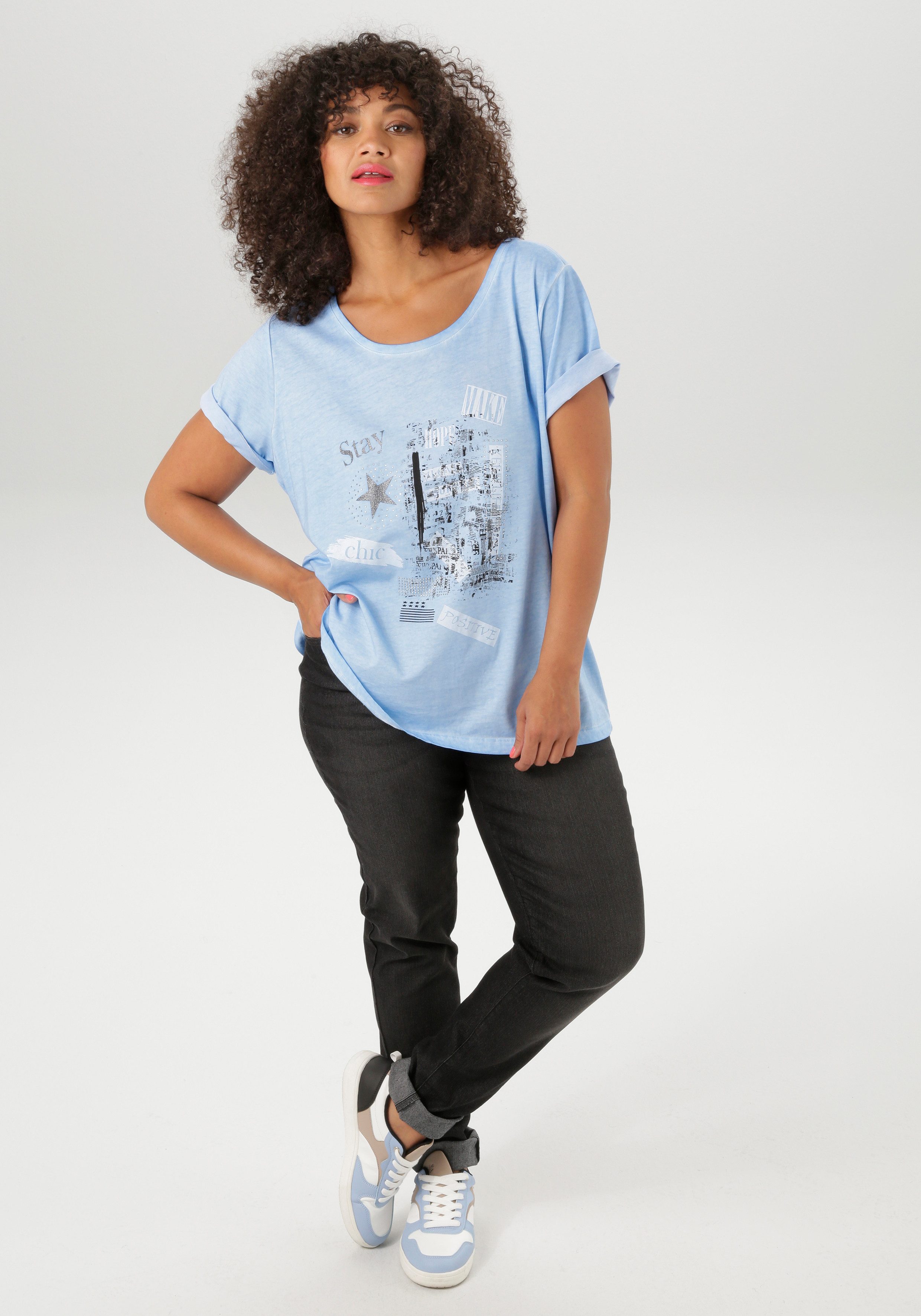 Aniston PLUS T-Shirt mit edlem Druckmotiv – Bild 4 von 5