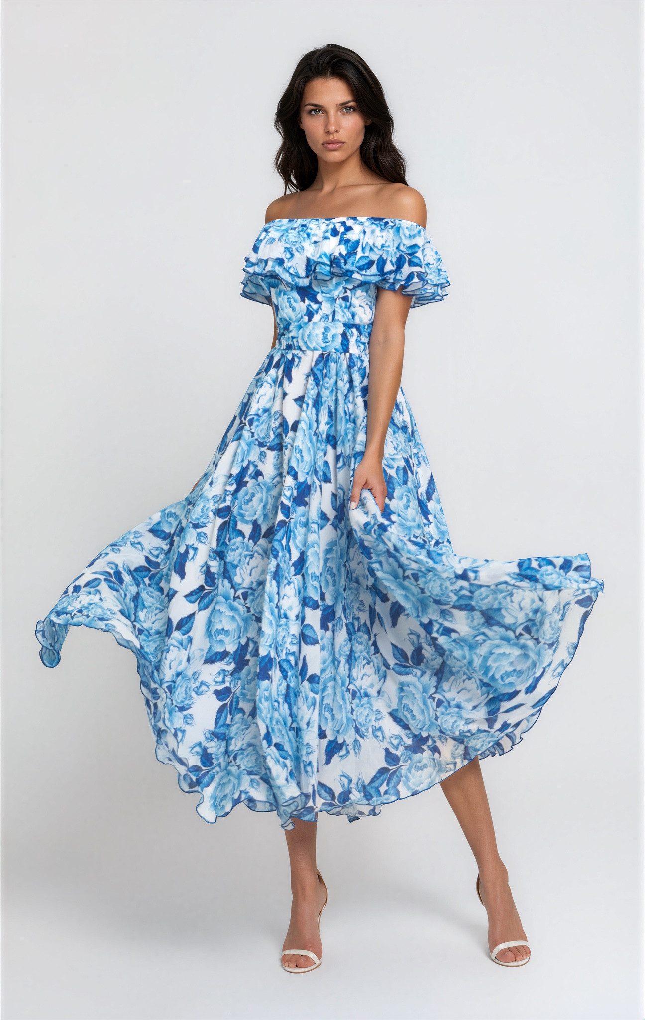 MATSOUR'I Midikleid Nikol mit Volant
