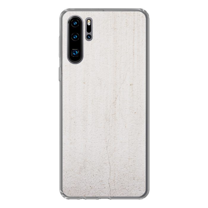 MuchoWow Handyhülle Beton - Wand - Weiß Handyhülle Huawei P30 Pro Handy Case Silikon Bumper Case