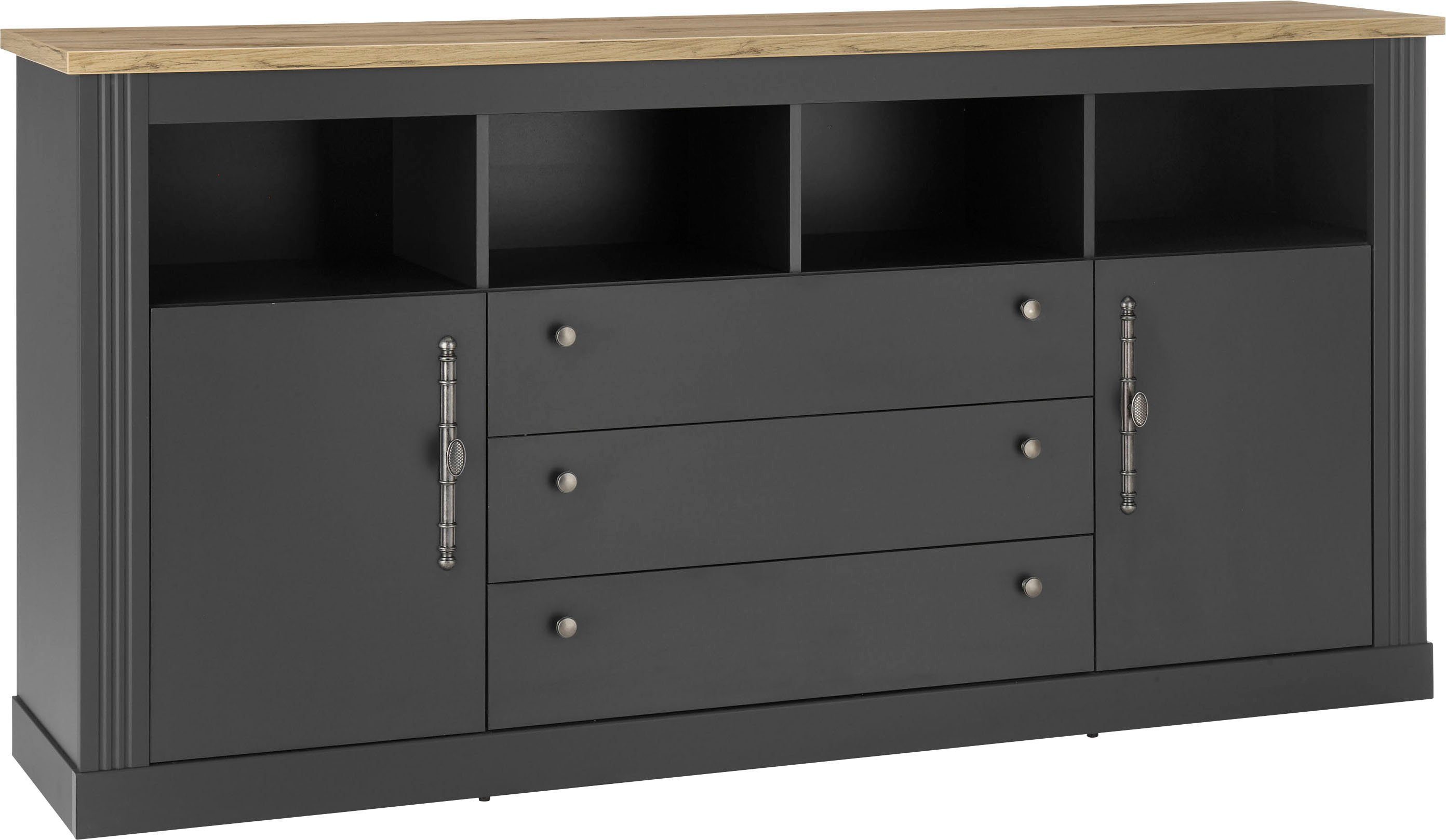 Home affaire Sideboard WESTMINSTER, Breite ca. 193 cm Grau, dunkel