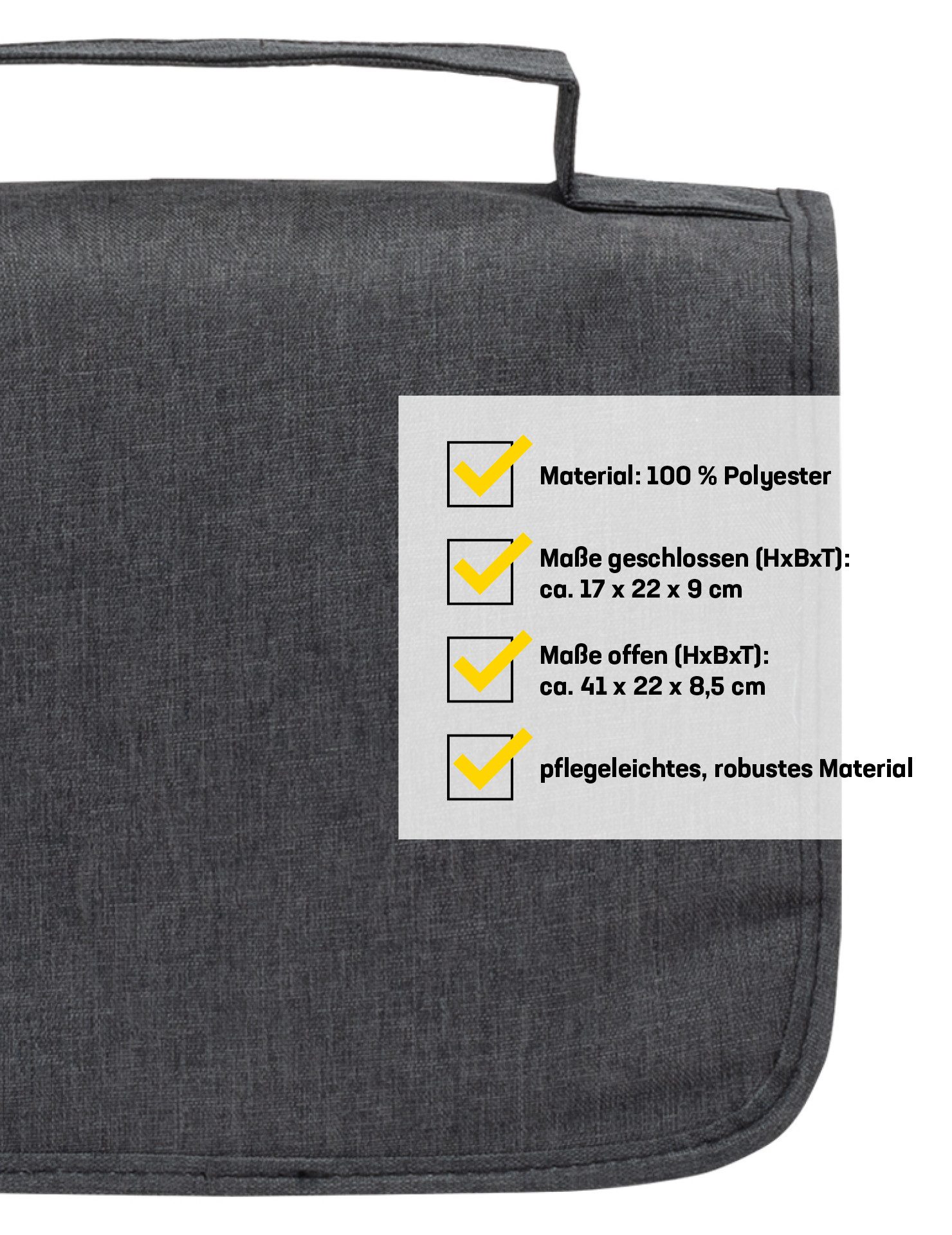 KIRKJUBOUR Kulturbeutel "Rejser" Outdoor Kulturtasche, mit Haken zum Aufhän günstig online kaufen