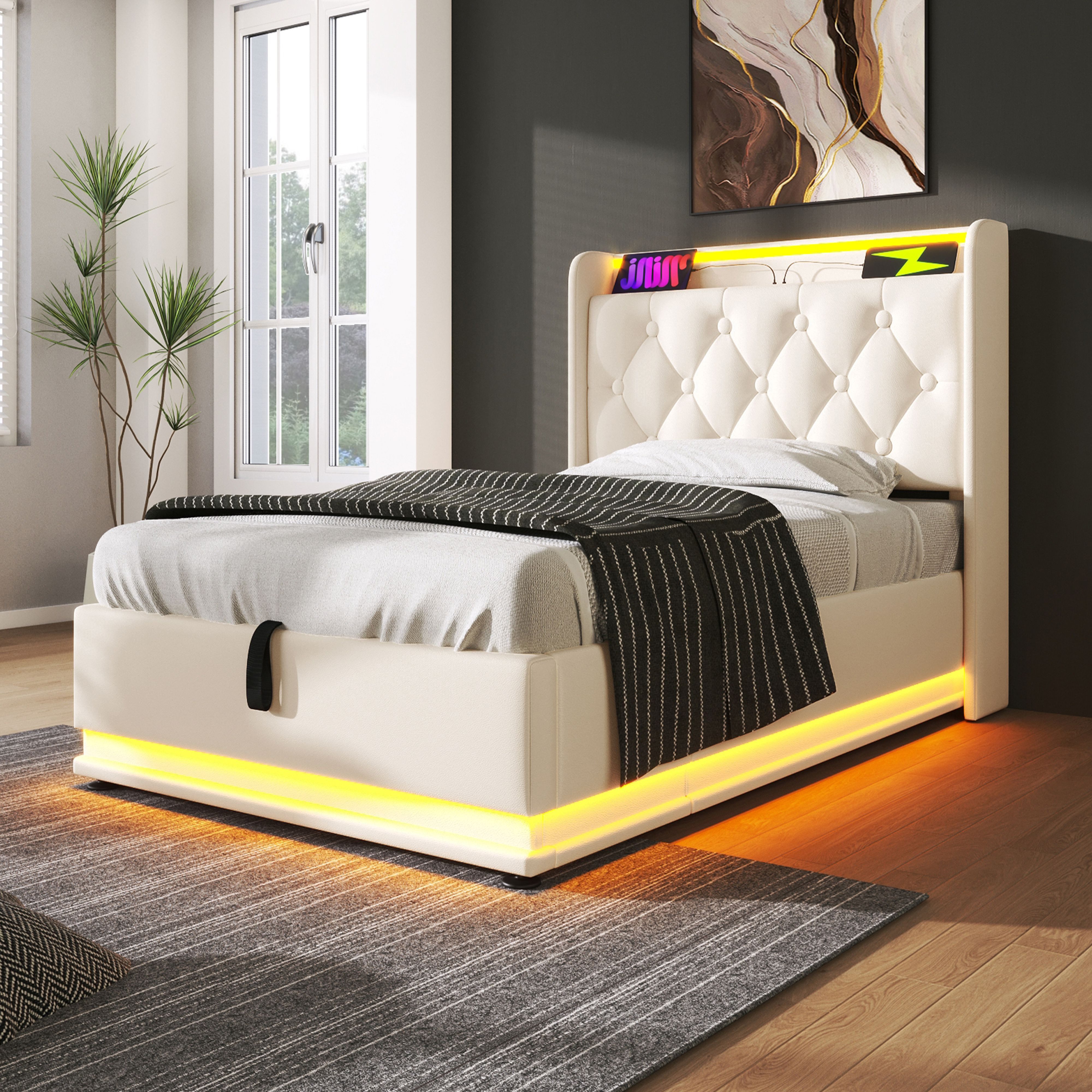 BlingBin Einzelbett Polsterbett Stauraumbett (1-tlg., Doppelbett, günstig online kaufen