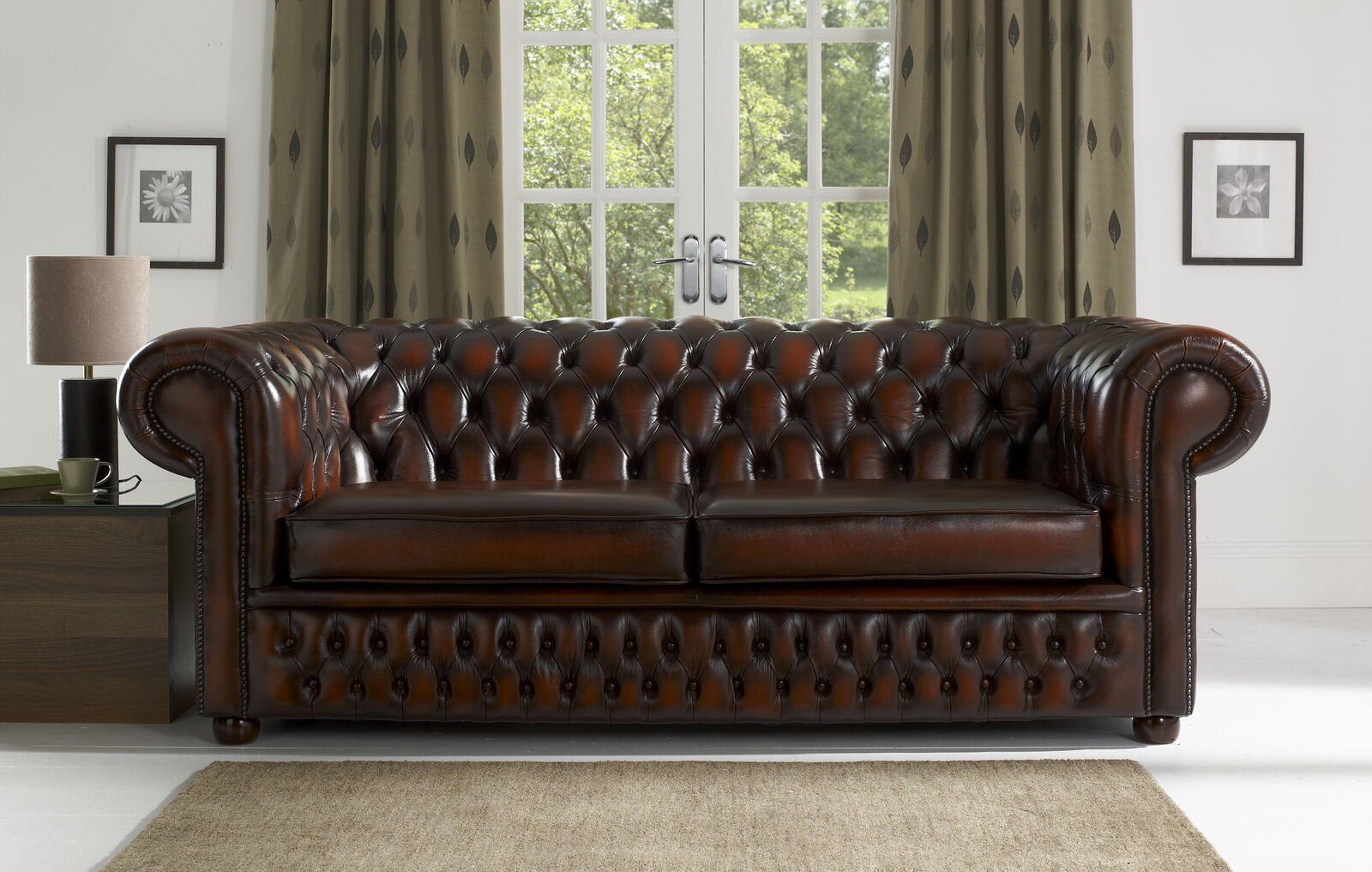 Sitzer Chesterfield-Sofa, Design Couch JVmoebel 3 Sofagarnitur - Chesterfield