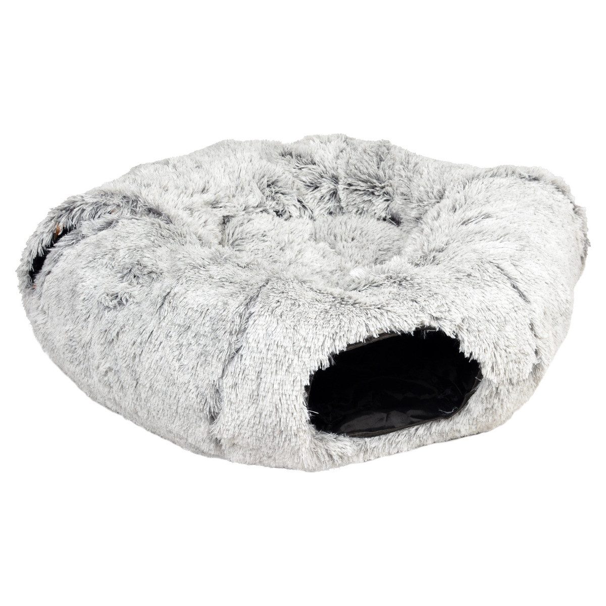Tiertunnel Katzentunnel und Donutbett Snug hellgrau