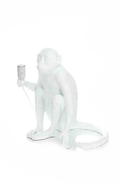 lux.pro Nachttischlampe, Tischlampe im Skulpturen-Look Weiß 40 x 30 x 39 cm