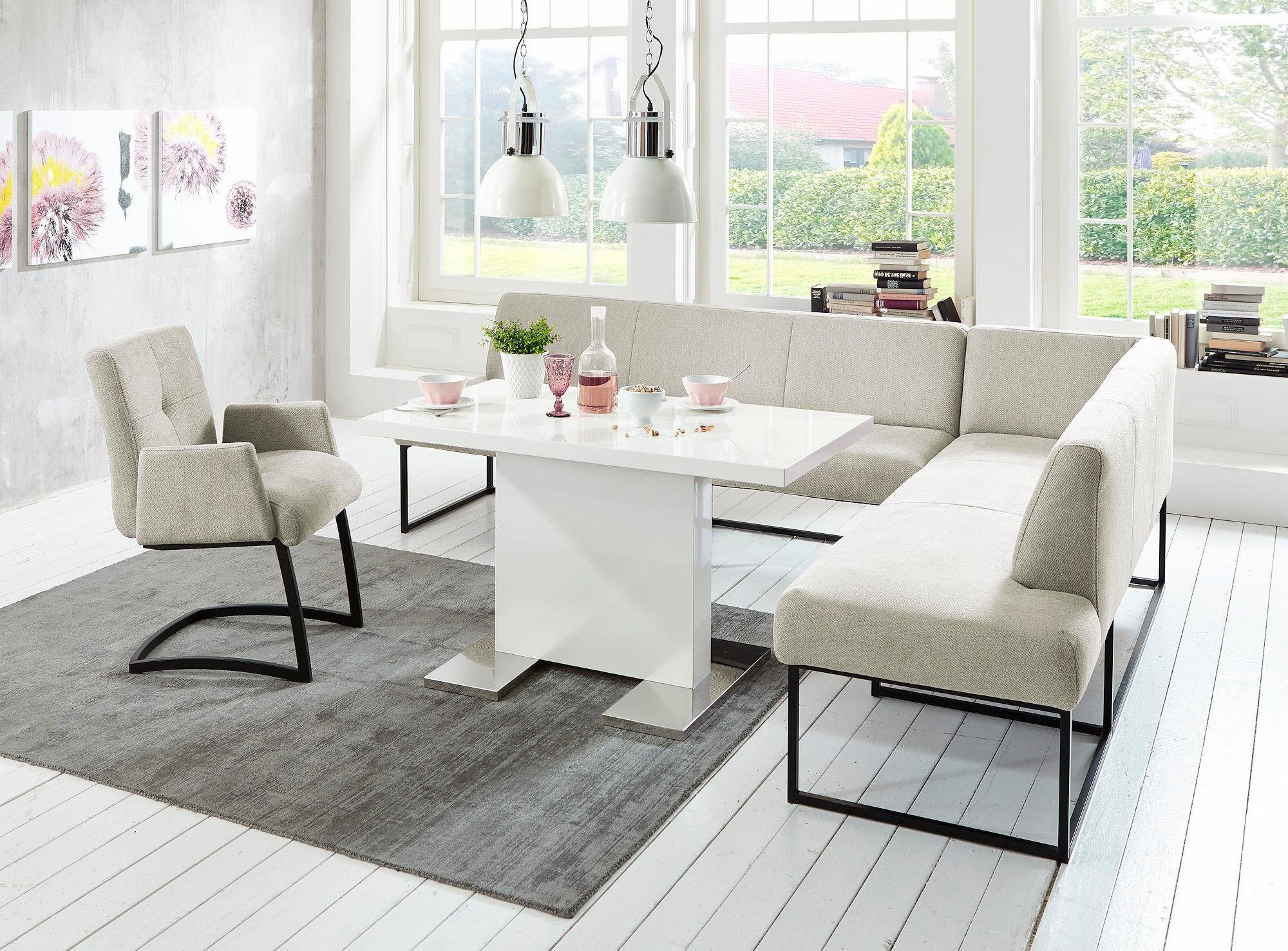 exxpo - sofa fashion Eckbank Affogato, hoher Sitzkomfort, bequem, Frei im Raum stellbar