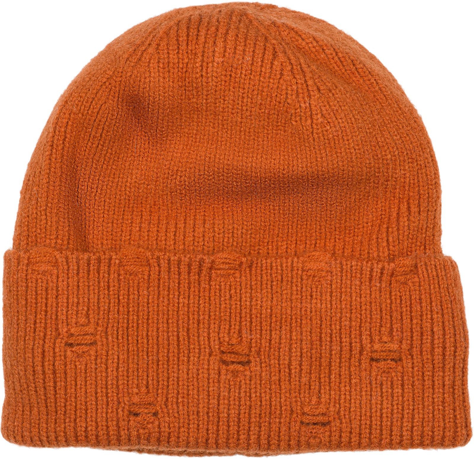 Strickmütze Strickmütze mit Rippenmuster und Rissen