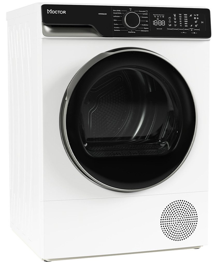 MOCTOR Wärmepumpentrockner DH9008A3W, Startzeitauswahl, Zwei-Wege-Schleudern, Kindersicherung, 15 Programme