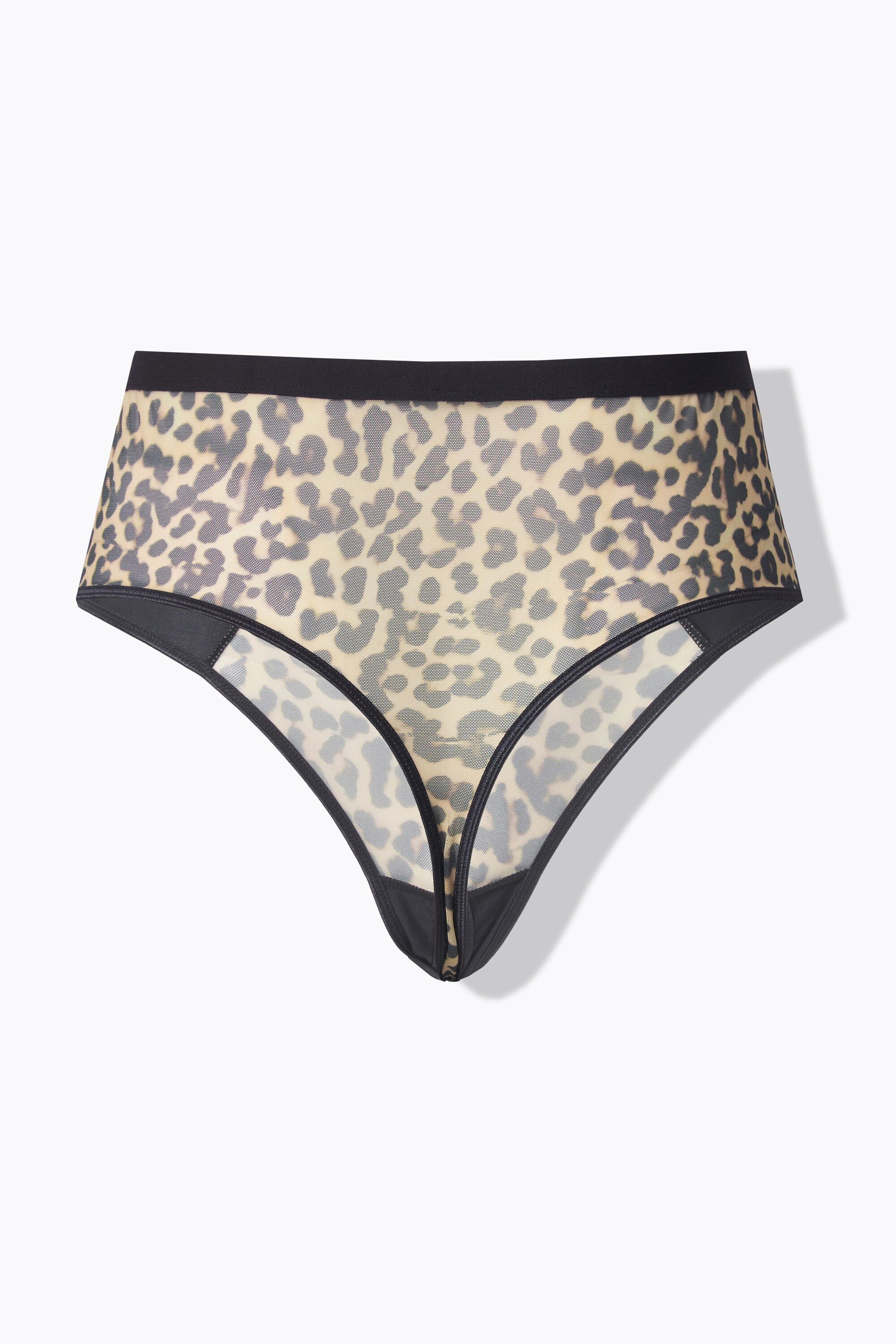 Ulla Popken Slip String Leopard Ouvert