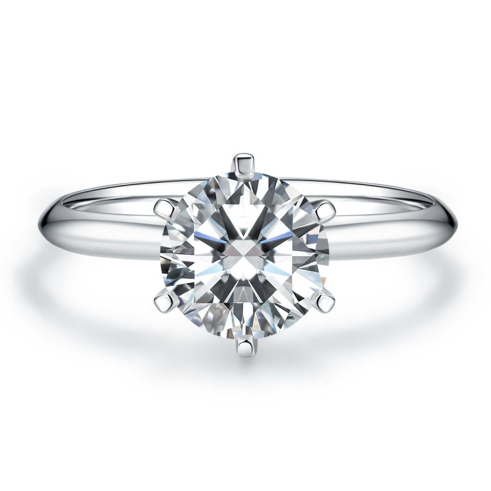 Sternvoll Diamantring Solitär Verlobungsring mit 2,33 ct D/VS Diamant 18K Gold, IGI, IGI-zertifiziert, 2+ Karat, 18K Massivgold, Farbe D-E, Reinheit VS