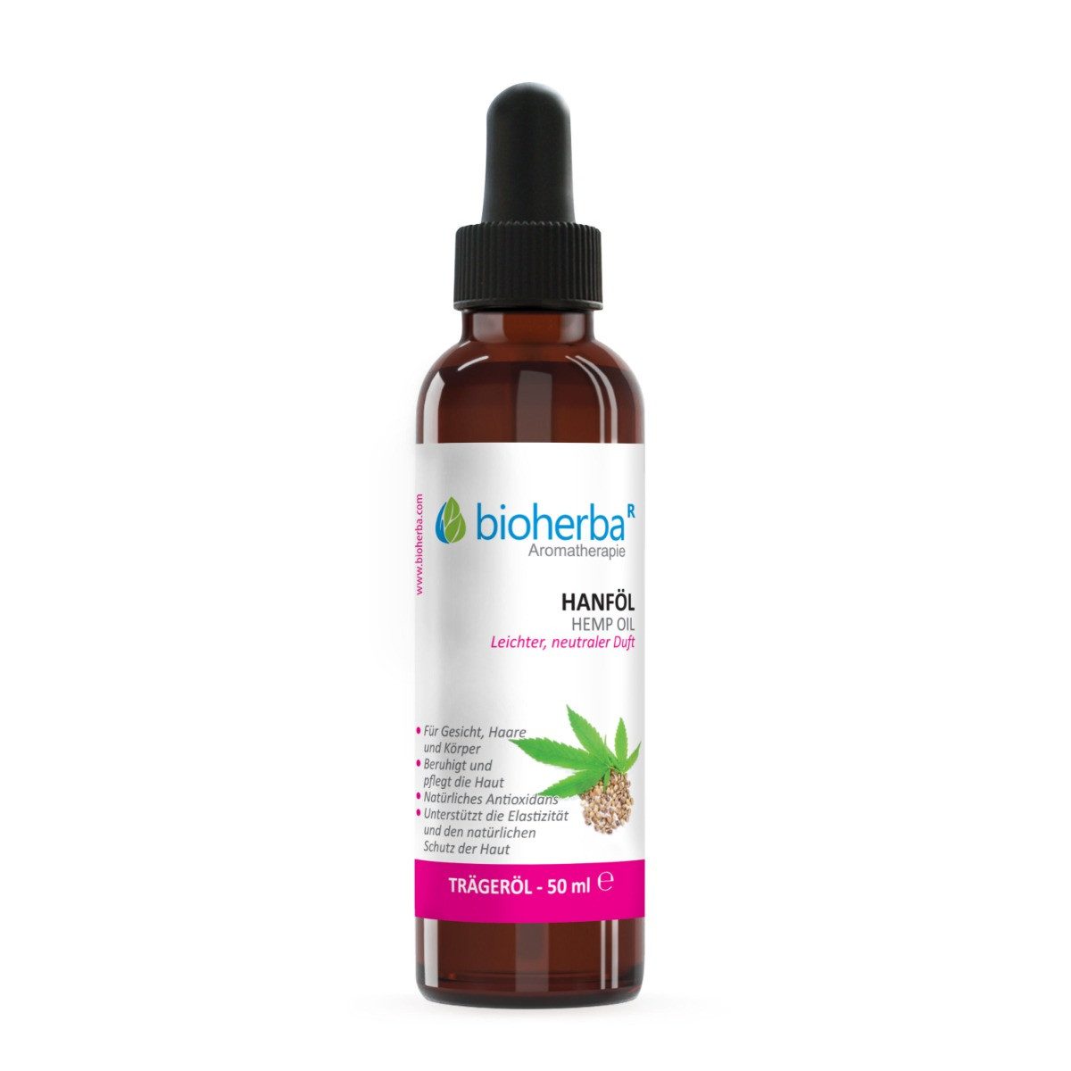 BIOHERBA R Pflege-Set Bioherba Hanföl Cannabis Sativa Seed Oil Reines Hanf-Trägeröl 50 ml