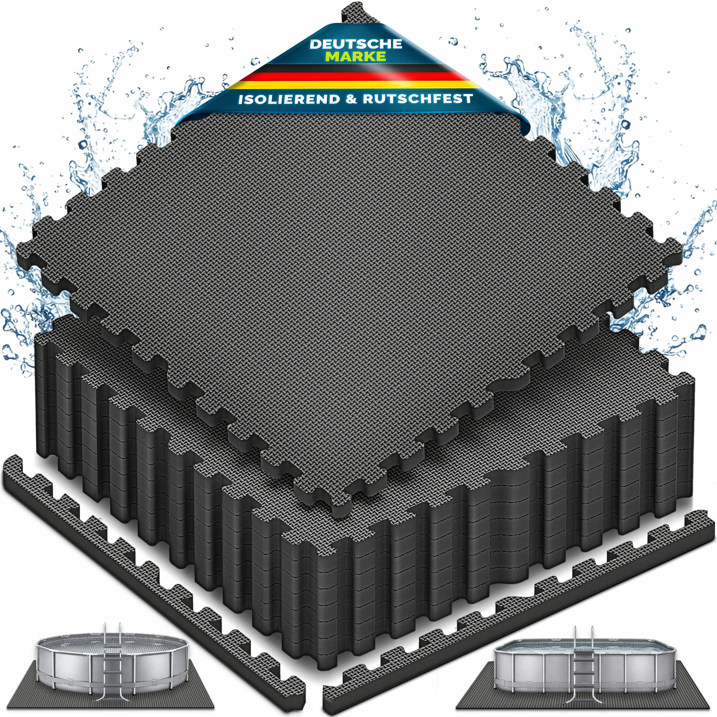 tillvex Pool-Bodenschutzfliese tillvex® Poolbodenmatten Matten für Pool Bodenschutzmatte Bodenmatte, Poolunterlage Bodenschutz Matten wärmeisolierend Untergrund, 16-St., Planschbecken & Whirlpool Poolmatte Bodenmatte Outdoor, Pool Bodenschutzmatte Set 62,5x62,5cm Unterlegmatte 1 cm Dicke Pool