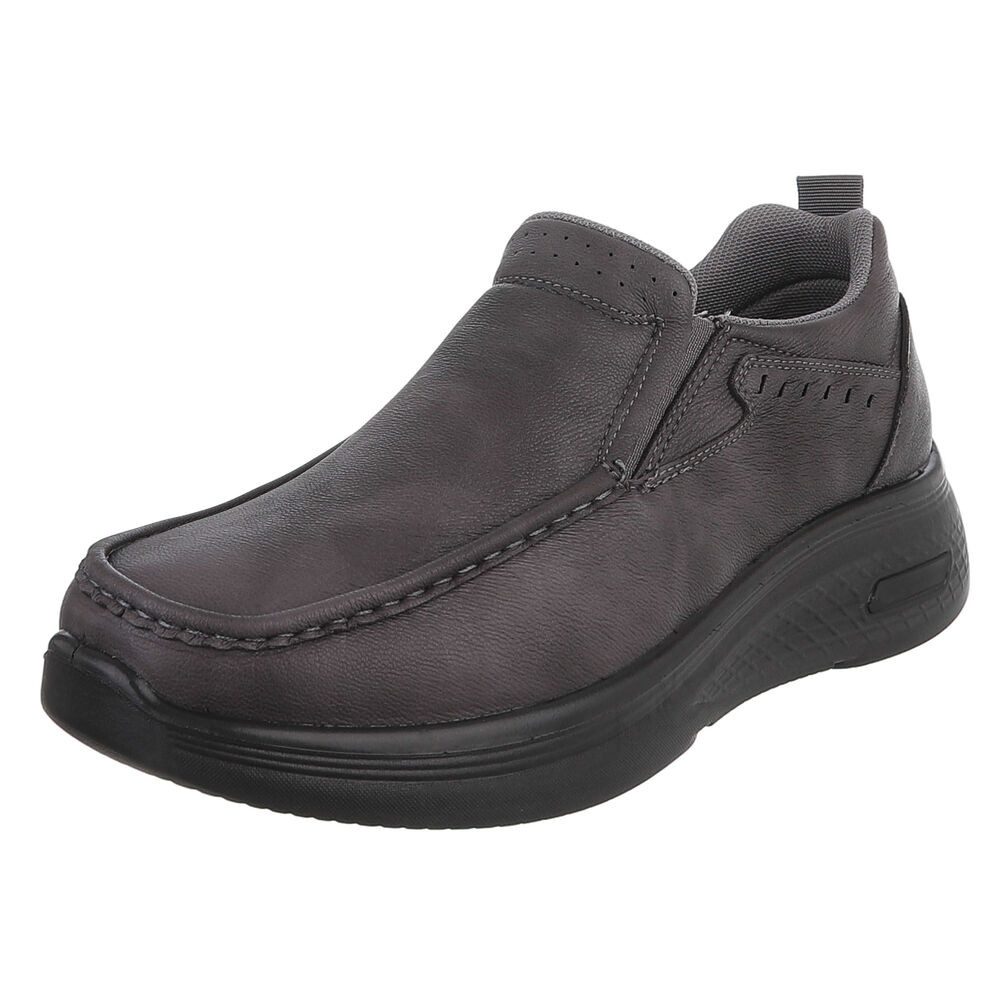 Coolwalk Herrenschuh Slip-On Komfortschuh mit Stretch-Einsatz Slipper (91563580) Flach Slipper in Dunkelgrau