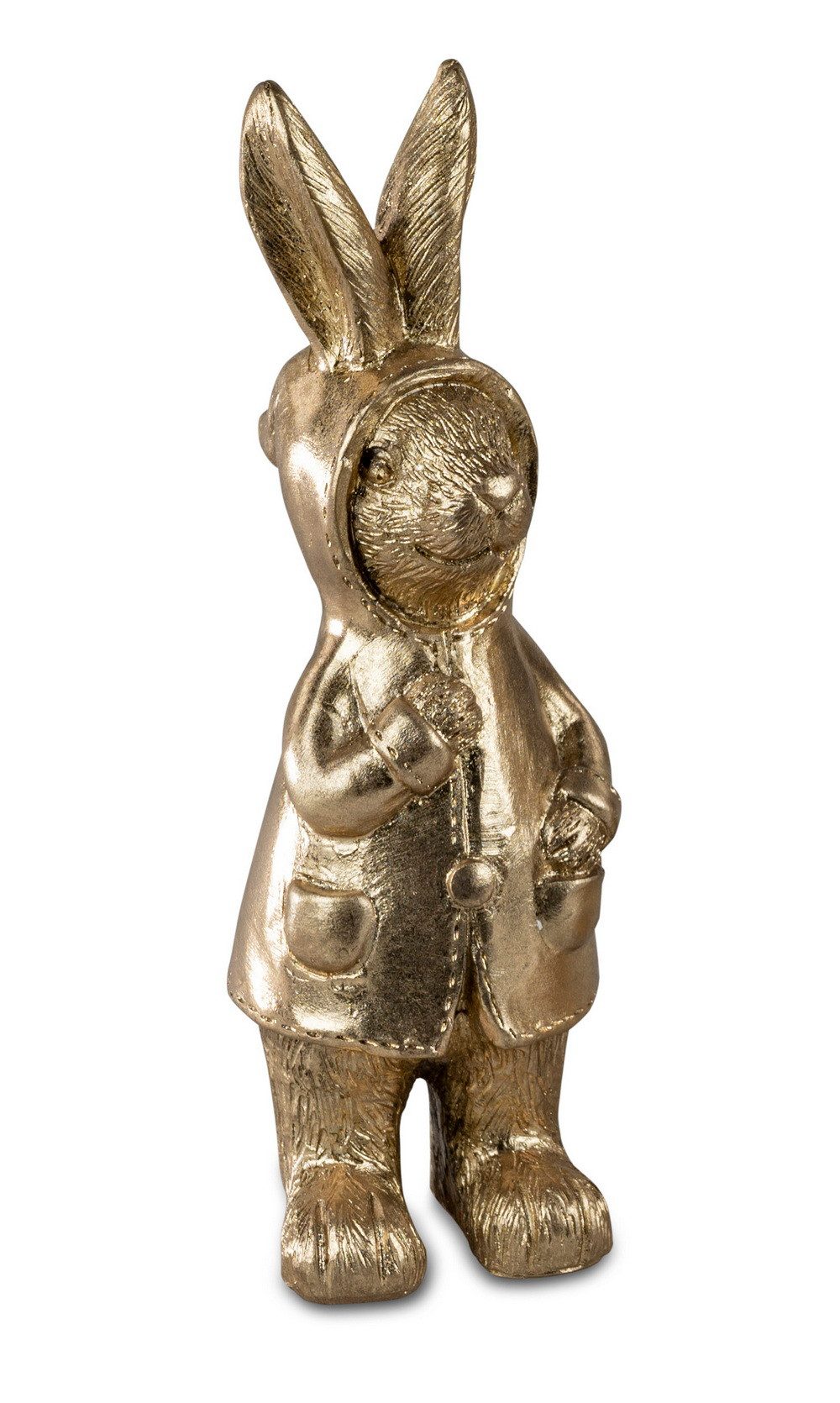 Kaufhaus le petit Osterhase Hase Oster Deko Garten Tier Figur Osterei Skulptur Statue Ei Kaninchen, Dekoskulptur Dekoobjekt Osterfigur aus Polyresin (Kunststein)