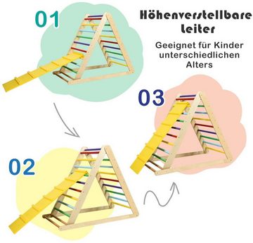 COSTWAY Klettergerüst Kletterdreieck, mit Rampe, aus Holz