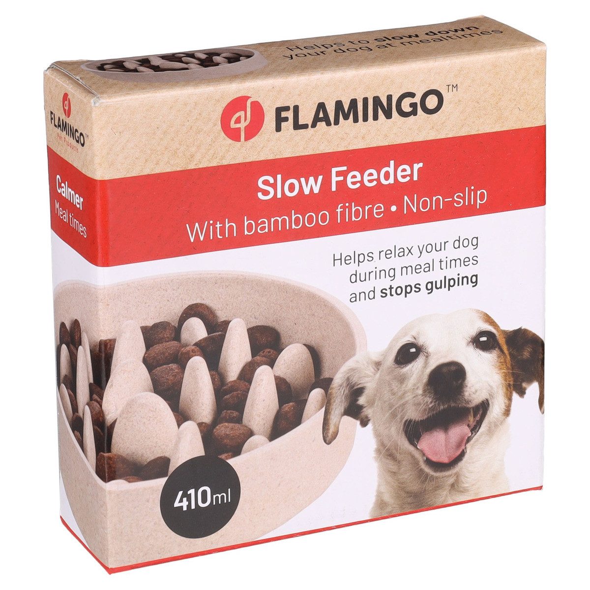 Thumbnail - Flamingo Antischlingnapf Futter- und Trinknapf Slow Feeder Greni beige
