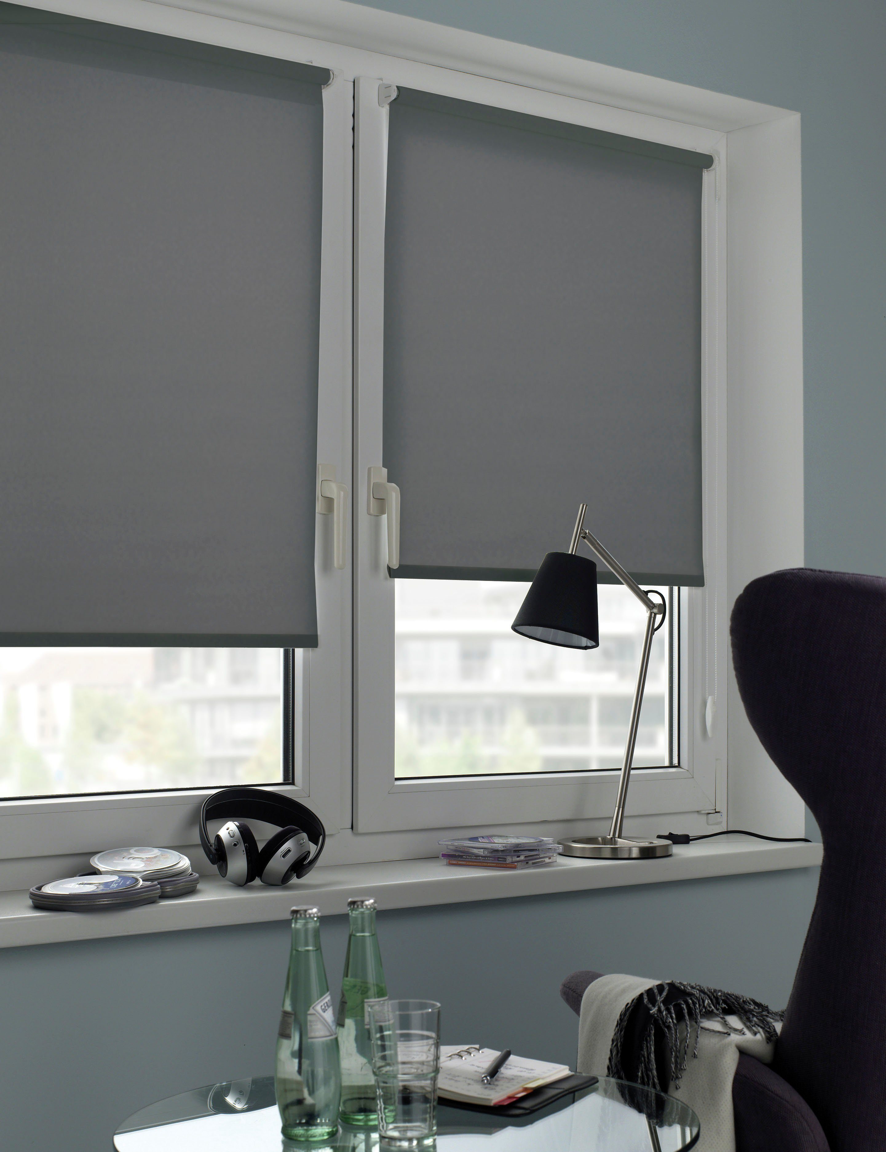 Seitenzugrollo Uni Klemmrollo, my home, verdunkelnd, günstig online kaufen