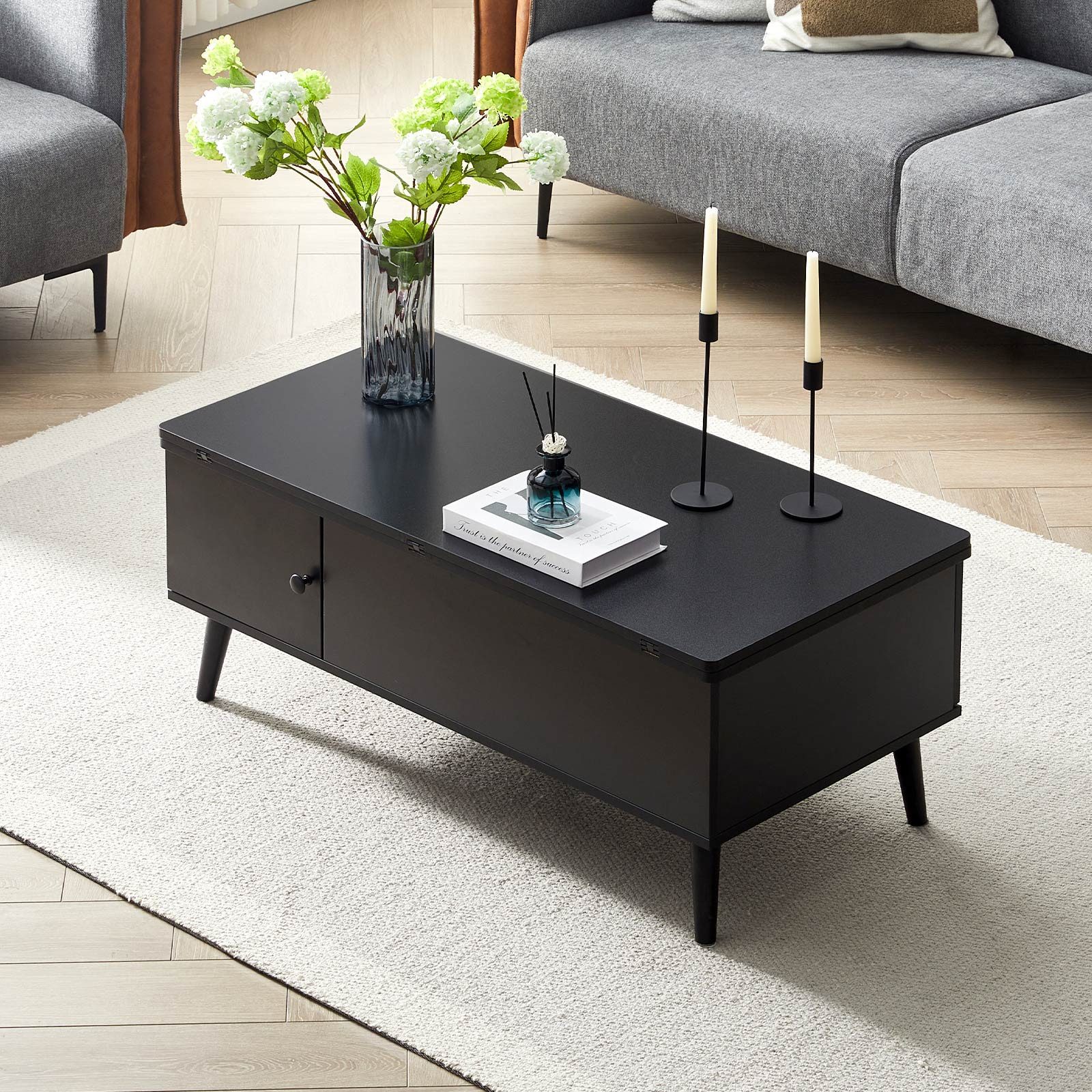 Ofcasa Couchtisch Sofatisch mit Höhenverstellbarer (1 günstig online kaufen