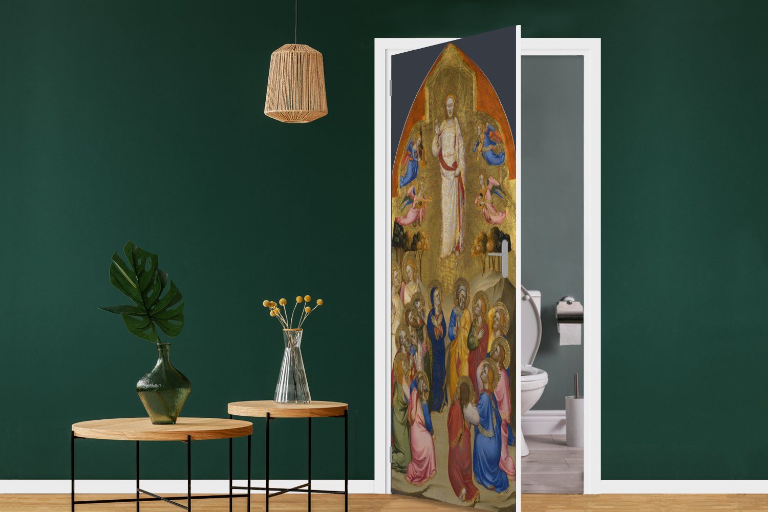 Himmelfahrt von Tür, cm - cione, für Matt, MuchoWow Türaufkleber, di Gemälde 75x205 St), (1 bedruckt, Die Fototapete Türtapete Jacopo