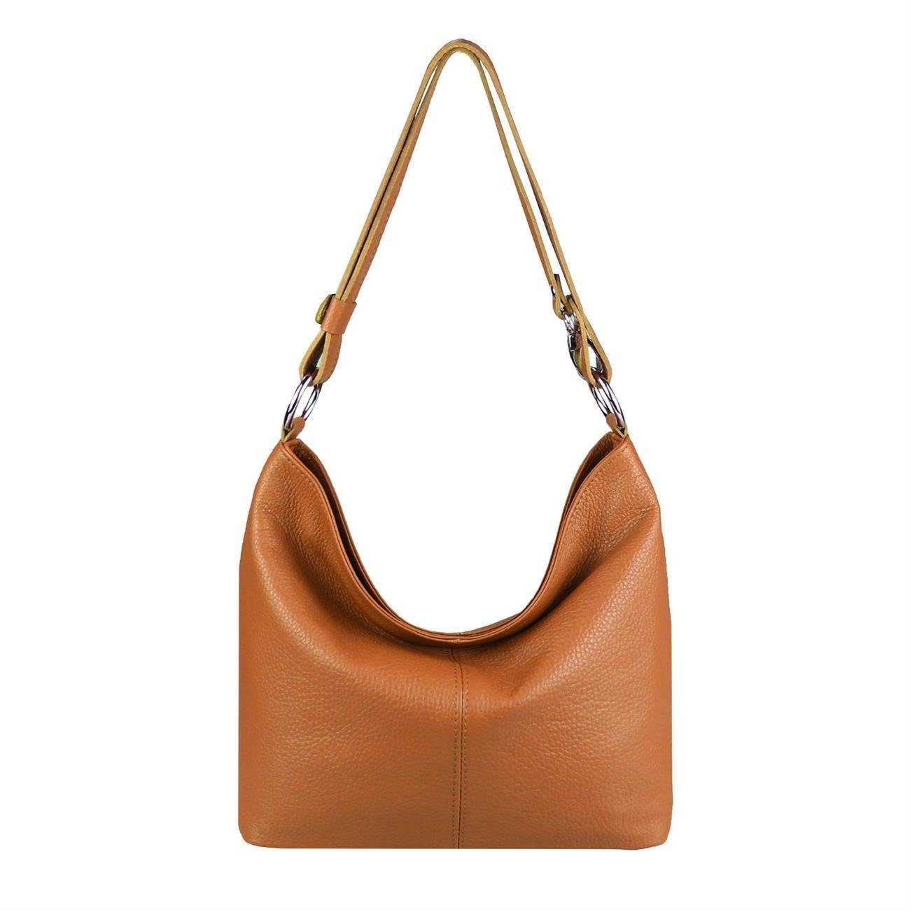 ITALYSHOP24 Shopper Made in Italy Damen Leder Tasche Schultertasche, als Ha günstig online kaufen