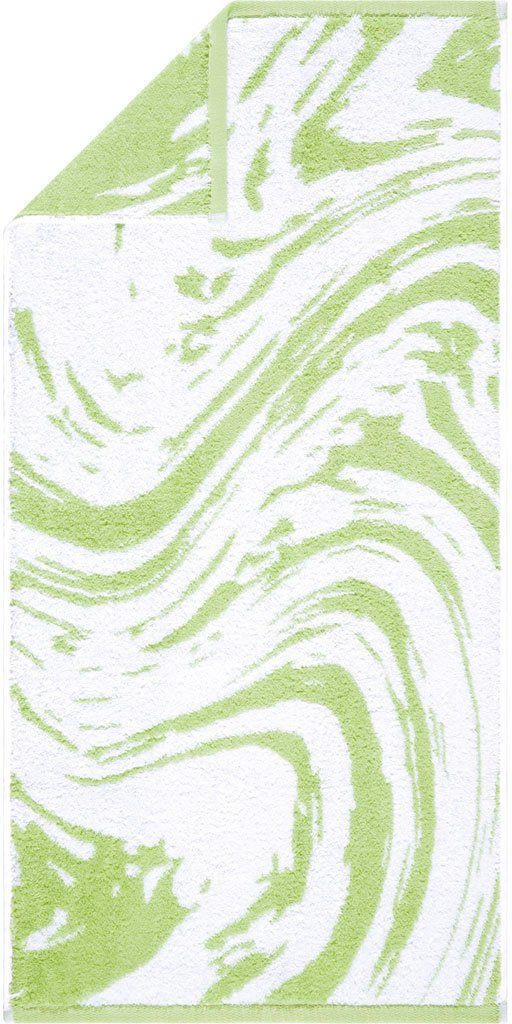 Egeria Handtuch Set MARBLE, Badematte marmoriert mit Frottier, hellgrün (7-tlg), cm 60x100 passender