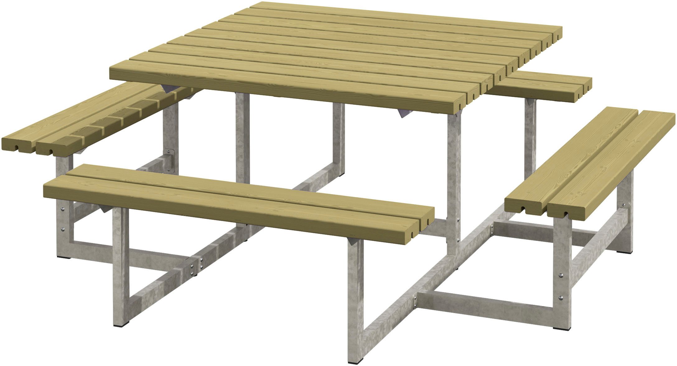 PLUS Garten-Essgruppe »Picnic« Kombimöbel, (1-tlg), 200x200x73/45 cm