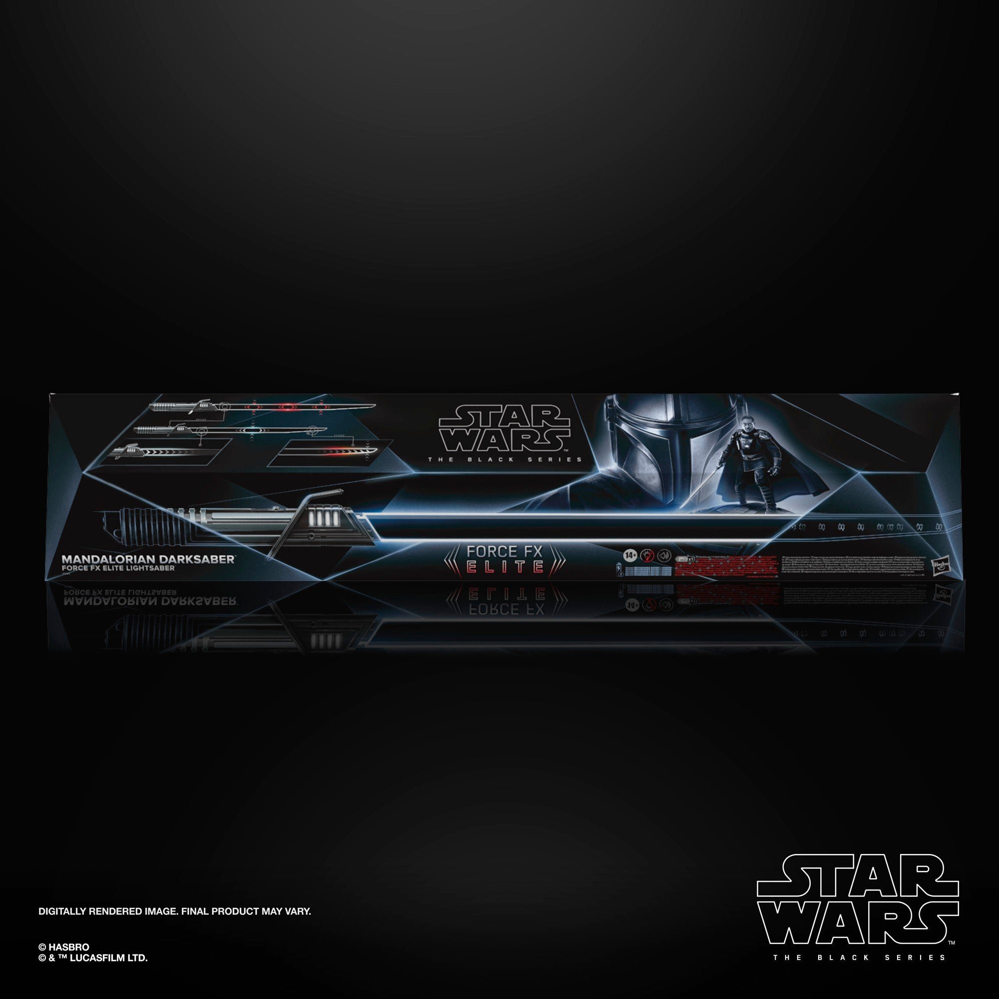 Lichtschwert Hasbro - Star Wars - The Black Series - MANDALORIAN - Dunkelschwert - Force FX ELITE - 101.6 x 9.2 x 19.1 cm