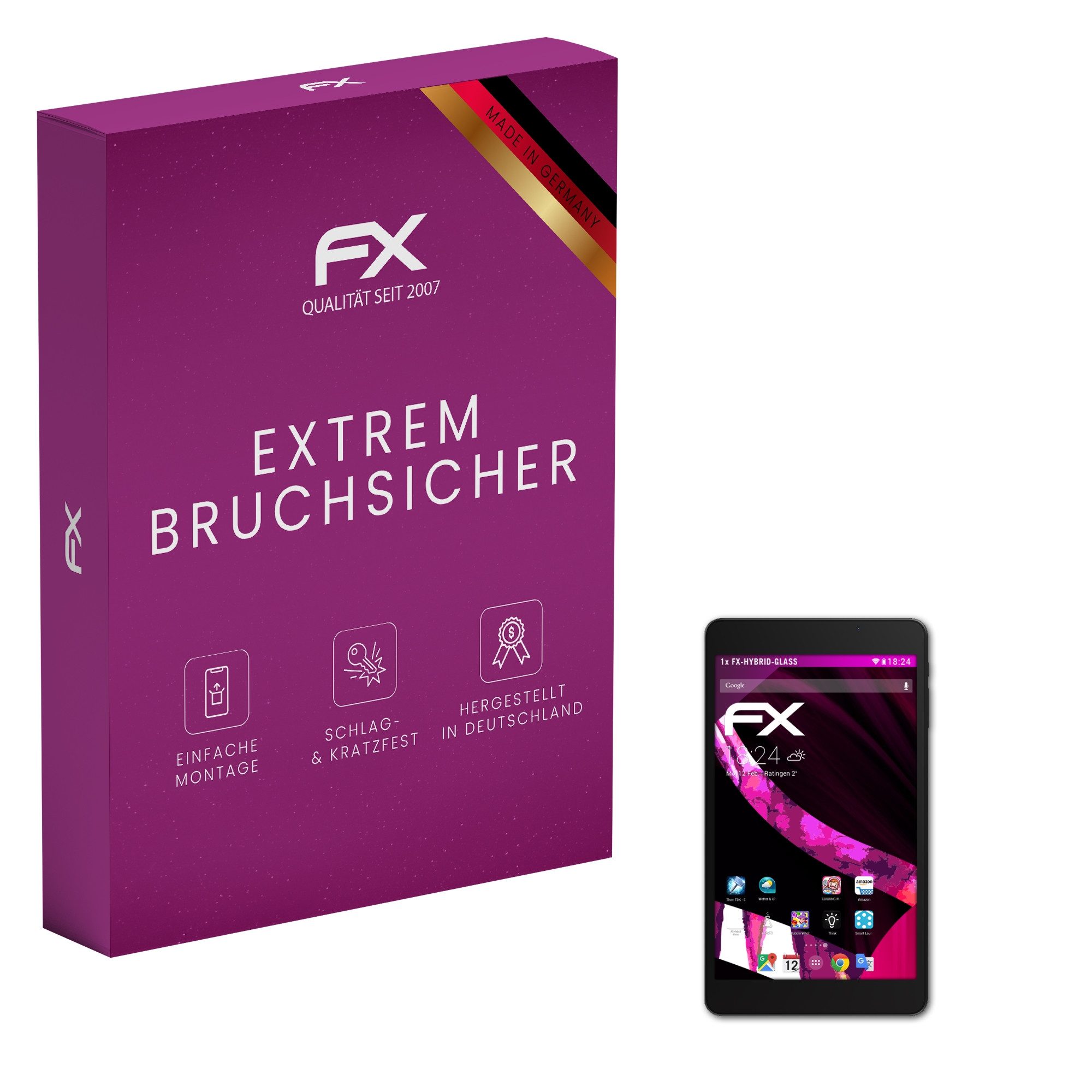 atFoliX Schutzfolie Panzerglasfolie für Wishtel IRA T802, Ultradünn und superhart
