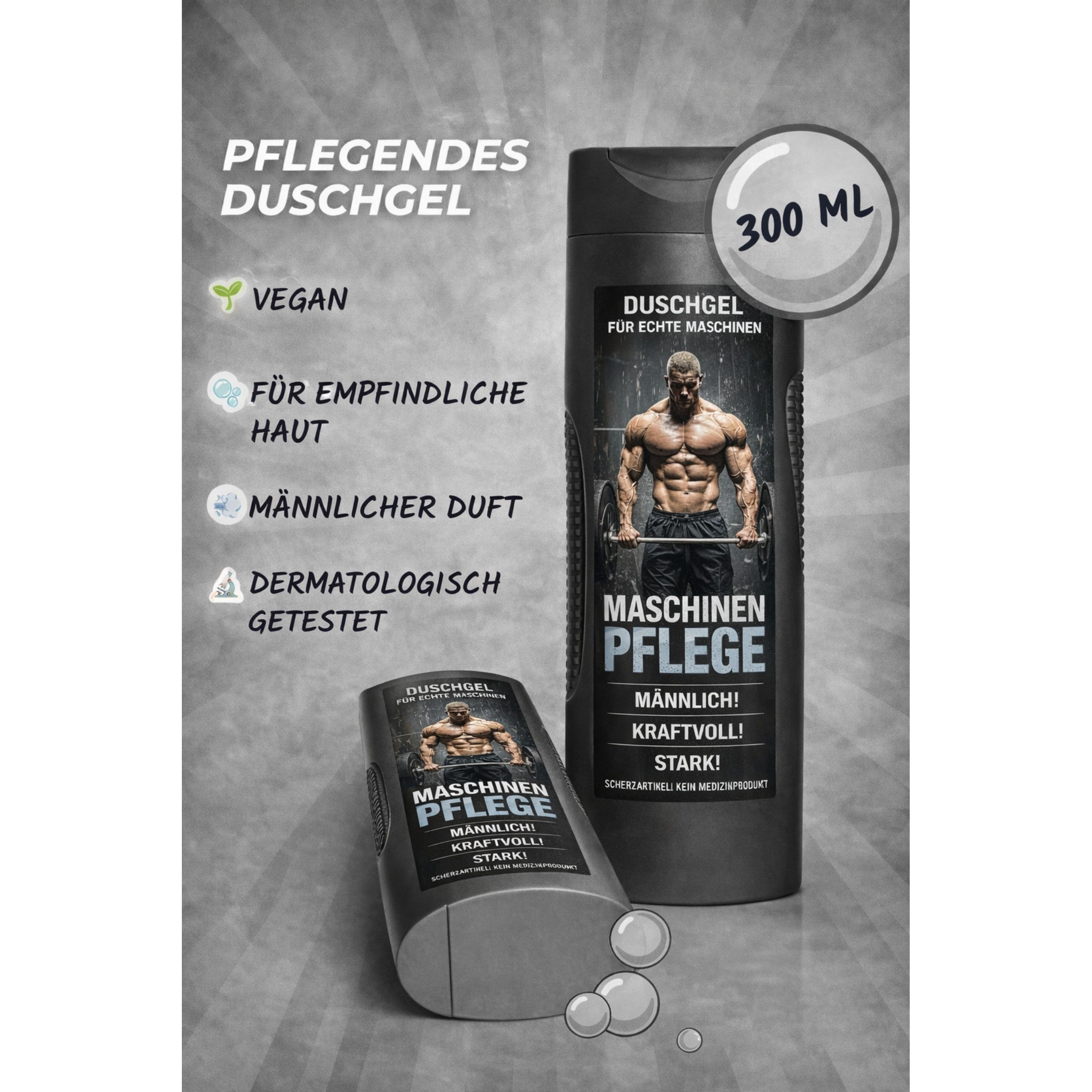 Deggelbam Duschgel Maschinenpflege - DAS Duschgel für deinen Fitness Buddy, Dermatologisch getestet, Vegan, perfekte Geschenkidee