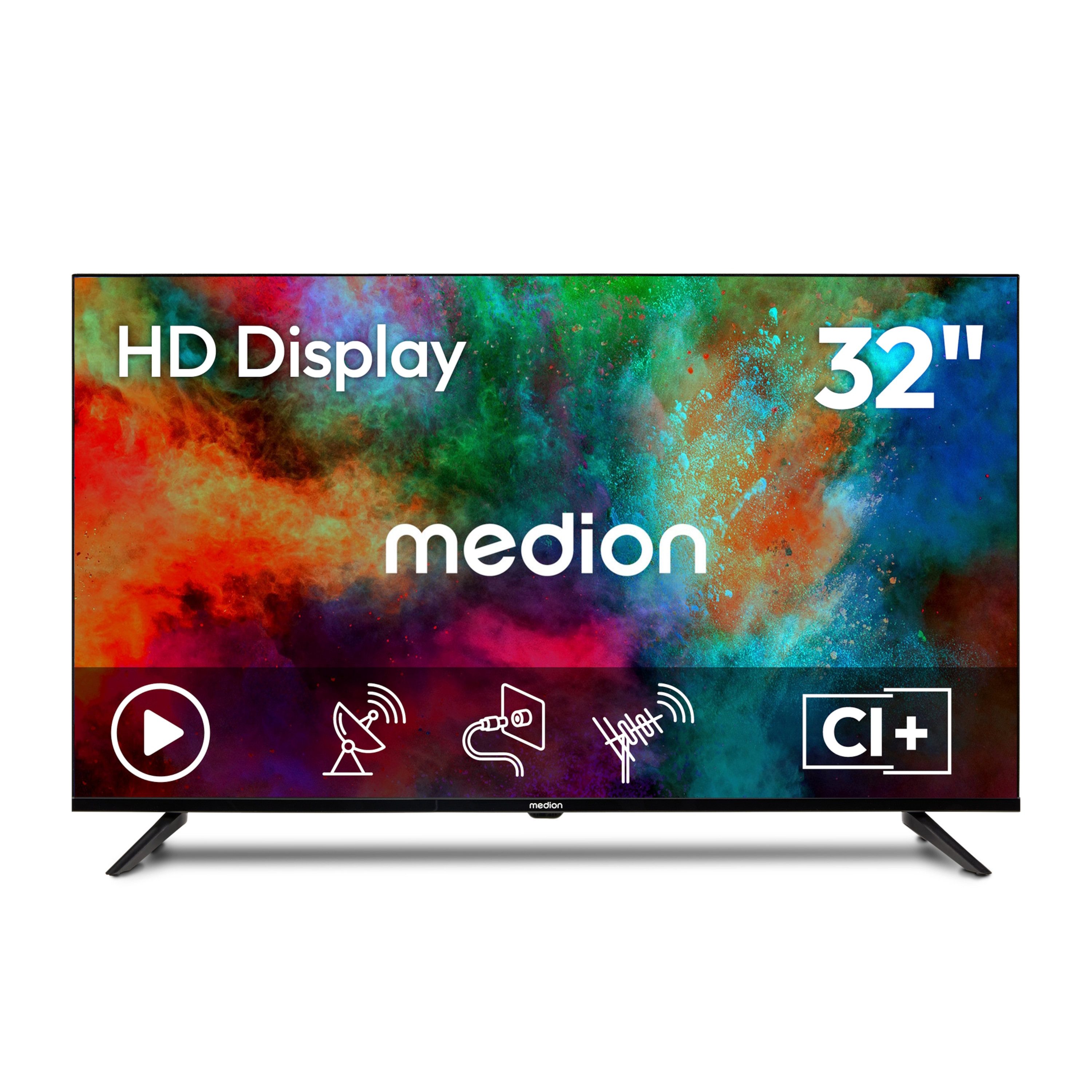 Medion® MD832002 LCD-LED Fernseher (80 cm/32 Zoll, 720p HD Ready, Pay-TV, 60Hz, E8322600)