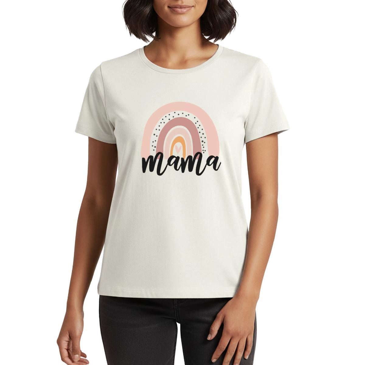 T-Shirt Regenbogen Mama Frauen Premium T-Shirt
