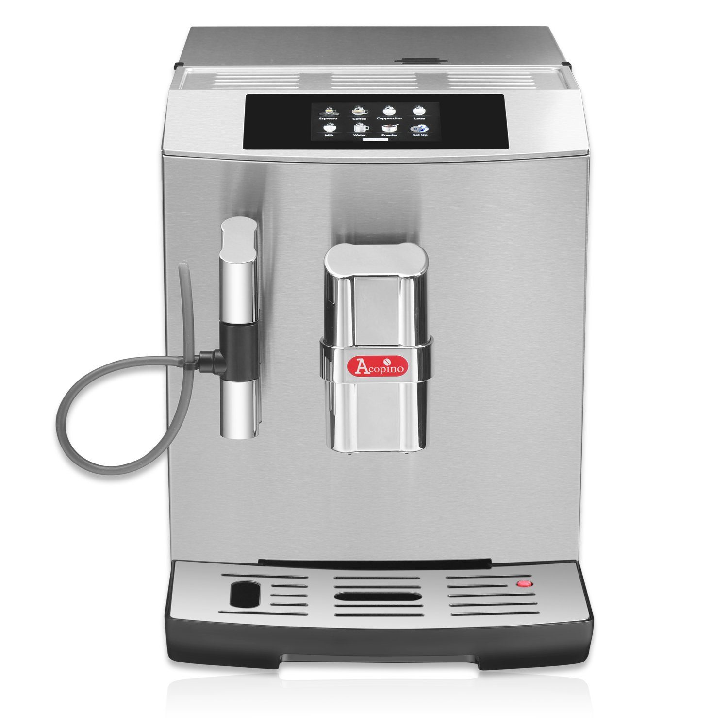 Acopino Kaffeevollautomat Modena Limited mit praktischem 650ml inkl. Edelstahl-Milchbehälter, Fassungsvermögen Edition Inklusive Thermo-Milchbehälter