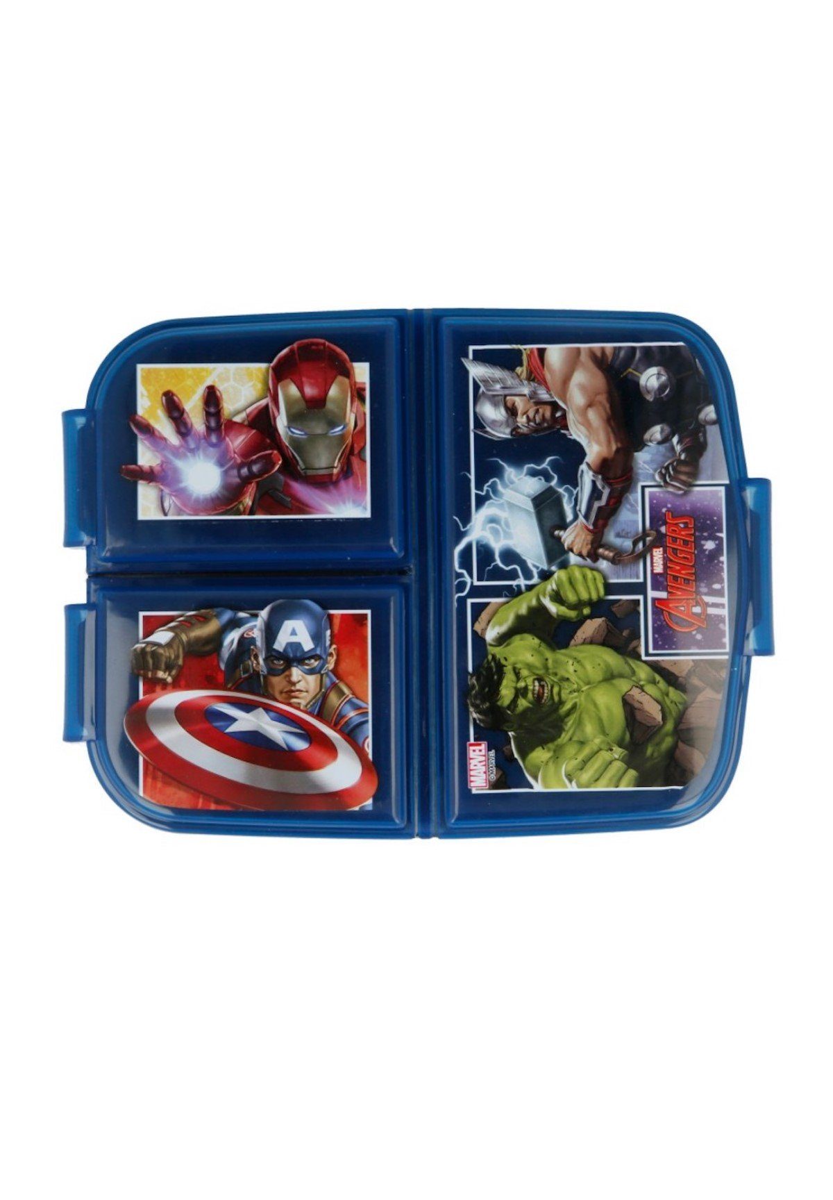 America, Vesperdose AVENGERS MARVEL The BPA-frei Man, Thor, Lunchbox Iron mit Hulk, Capt. Fächern 3 Brotdose