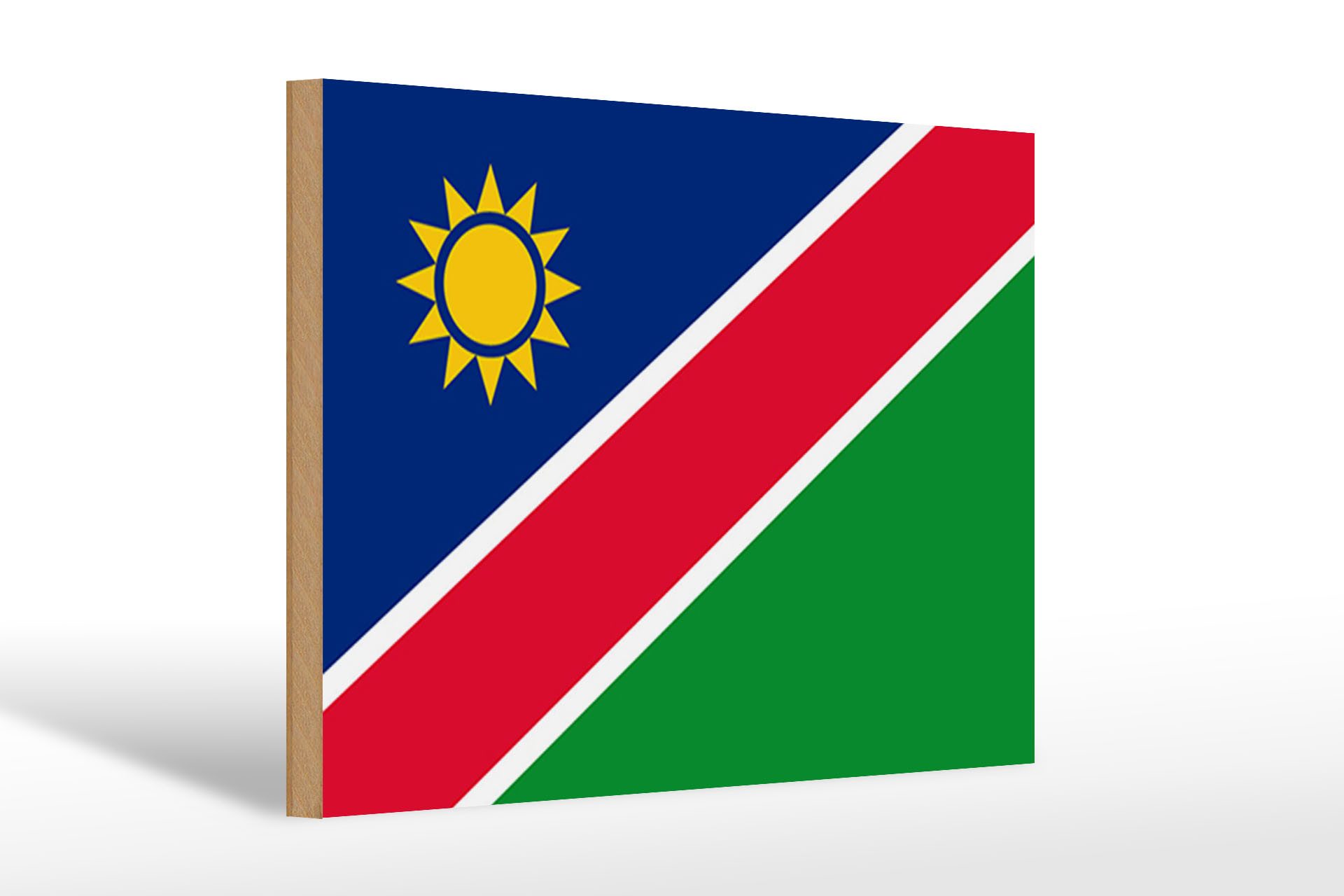 Femer GmbH Holzbild Flagge Namibias 30x20cm Flag of Namibia, Flaggen (1 St), Glatte Holzfaserplatte (MDF), vorn beschichtet