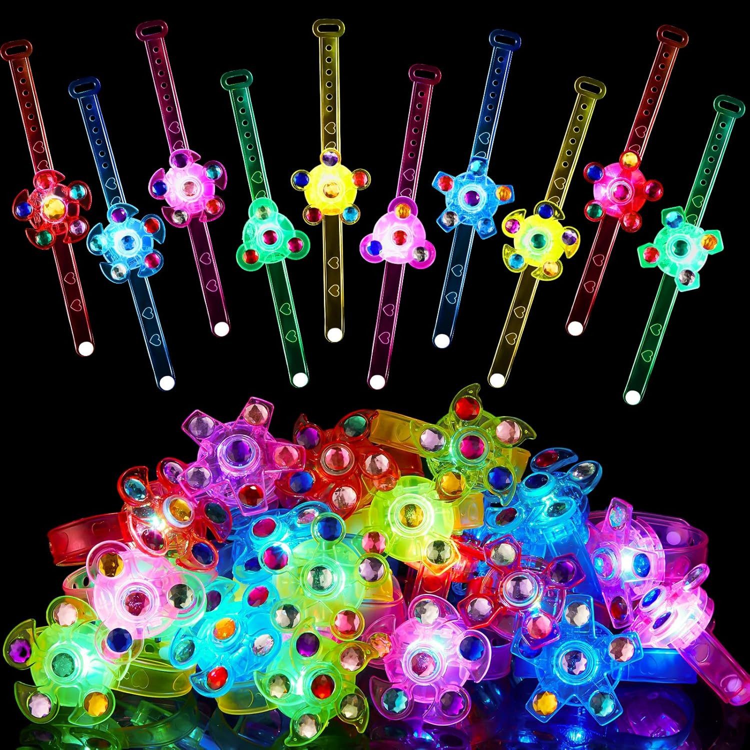 FELIXLEO Armband Set 12er LED Leuchtspinner Armband Party Kinder Geschenk Goodie Bags (1-tlg)