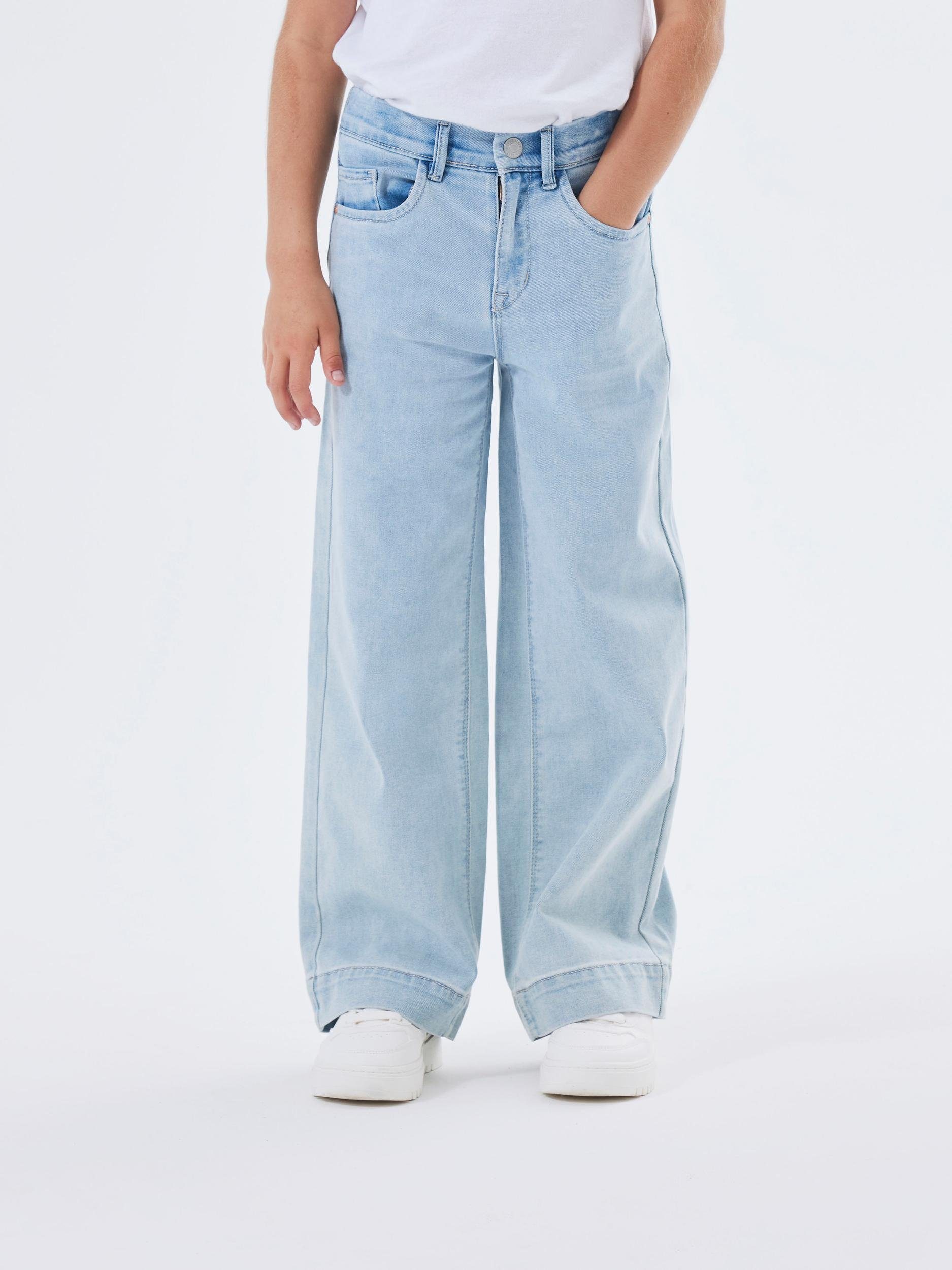 Zuverlässiger Versandhandel Name It Weite Jeans NKFROSE Light Denim HW JEANS NOOS Blue 1356-ON WIDE