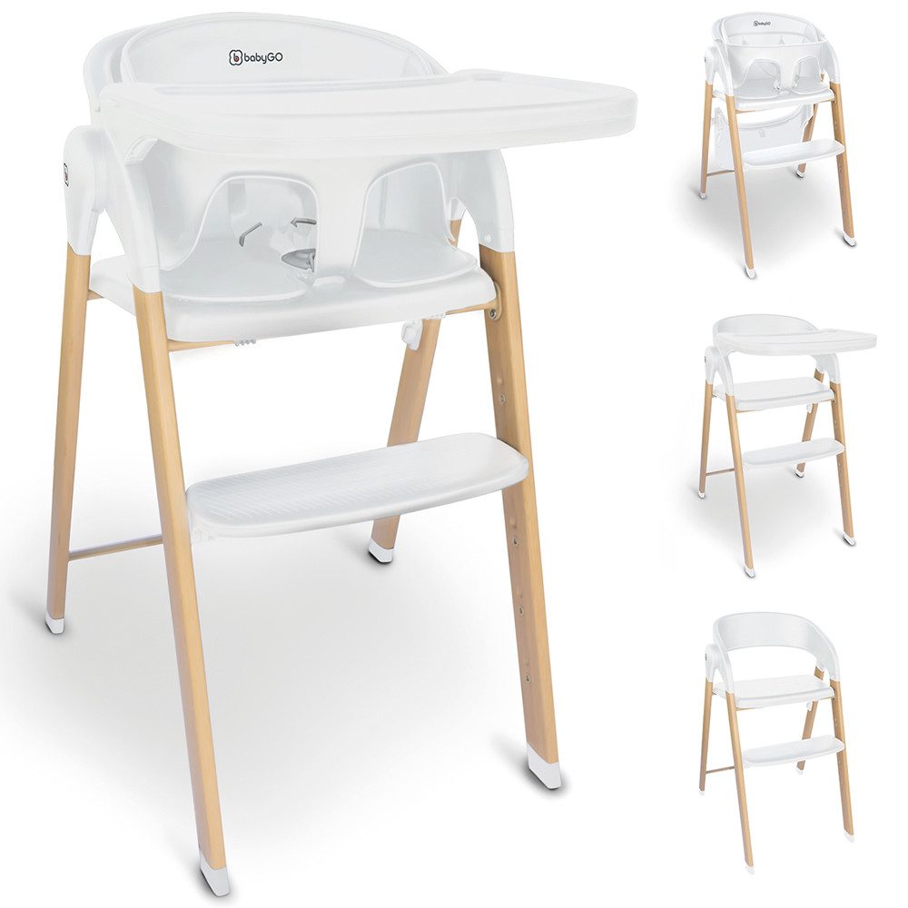BabyGo Kombihochstuhl Levels, white wood optic, günstig online kaufen