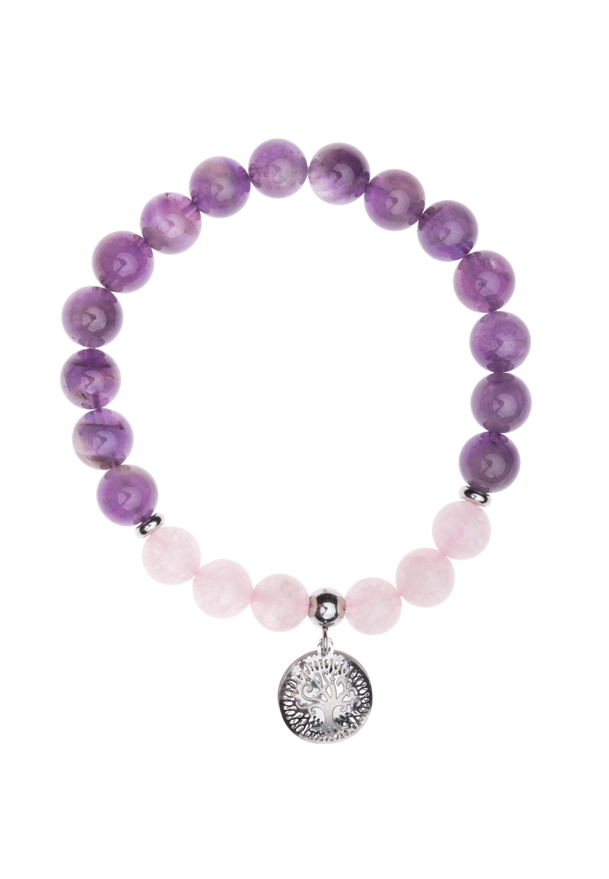 "Pearl" elastisch, mit Cassandra Amethyst mit Perlenarmband Edelsteinen, Schutz-und Heilsteinen Accessoires