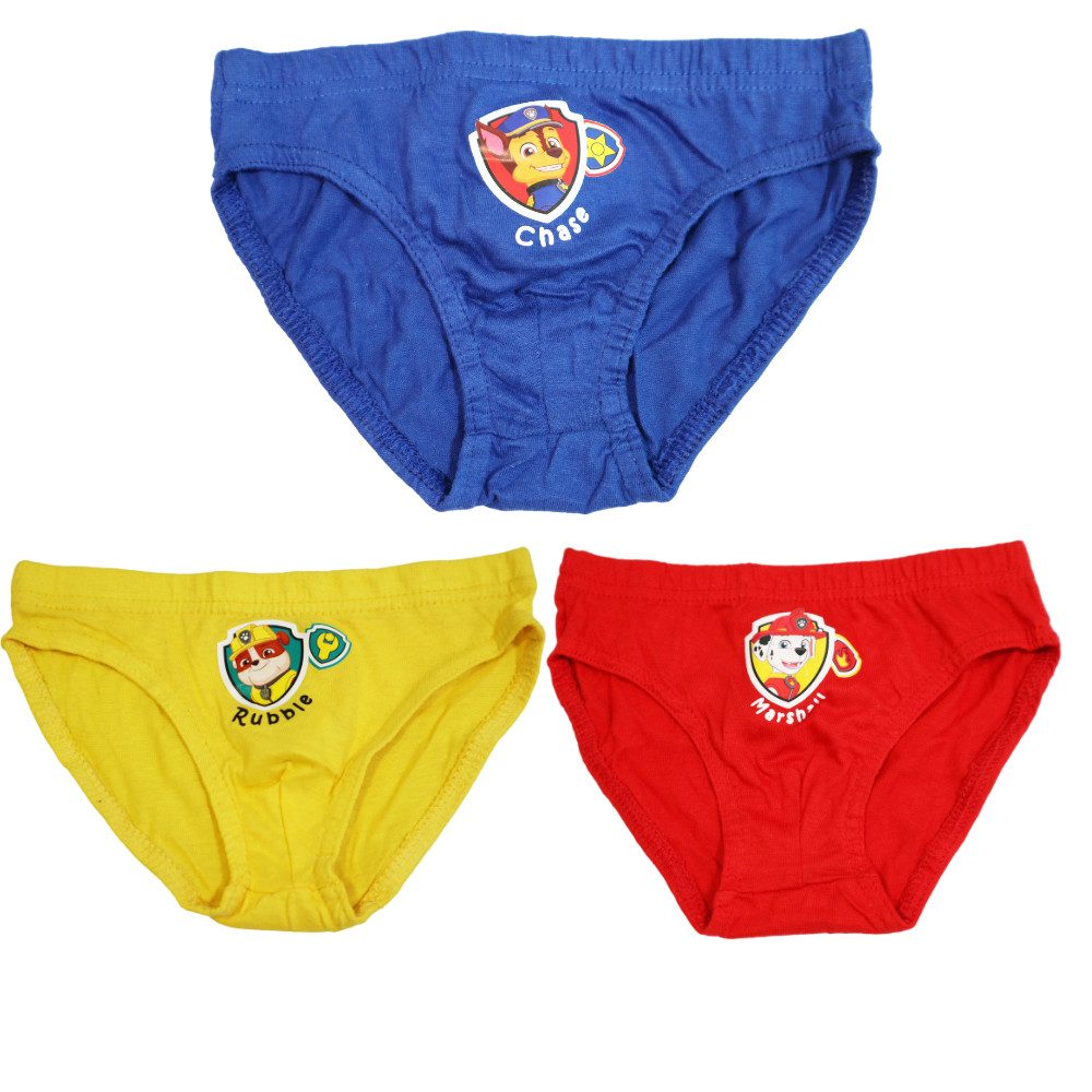 PAW PATROL Slip Paw Patrol Chase Rubble 3er Pack Slips Kinder Jungen Unterwäsche (3-St) Gr. 98 bis 128 Baumwolle