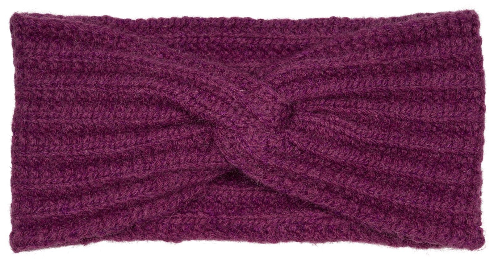 styleBREAKER Stirnband (1-St) Strick Stirnband Rippmuster Violett