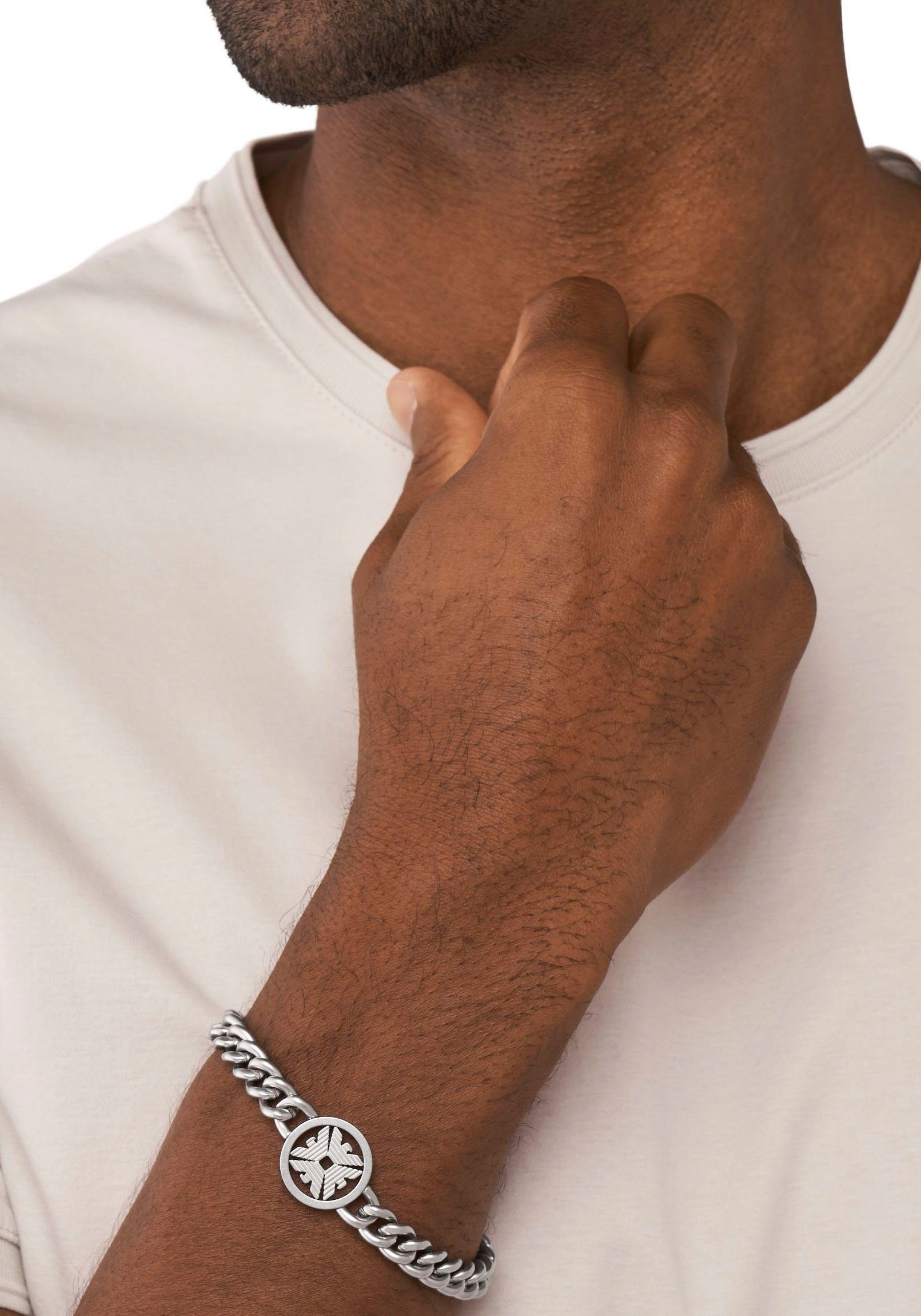 Emporio Armani Edelstahlarmband Schmuck Geschenk Edelstahl Armschmuck KREIS RUND LOGO
