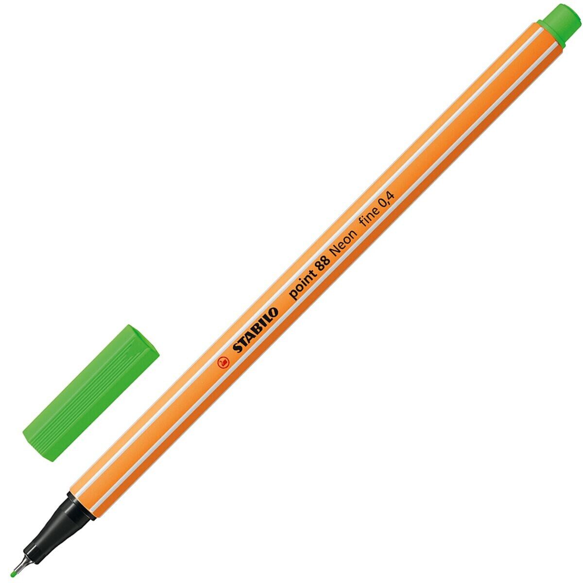 STABILO Fineliner point 88® neon, (1-tlg), in leuchtender Neonfarbe