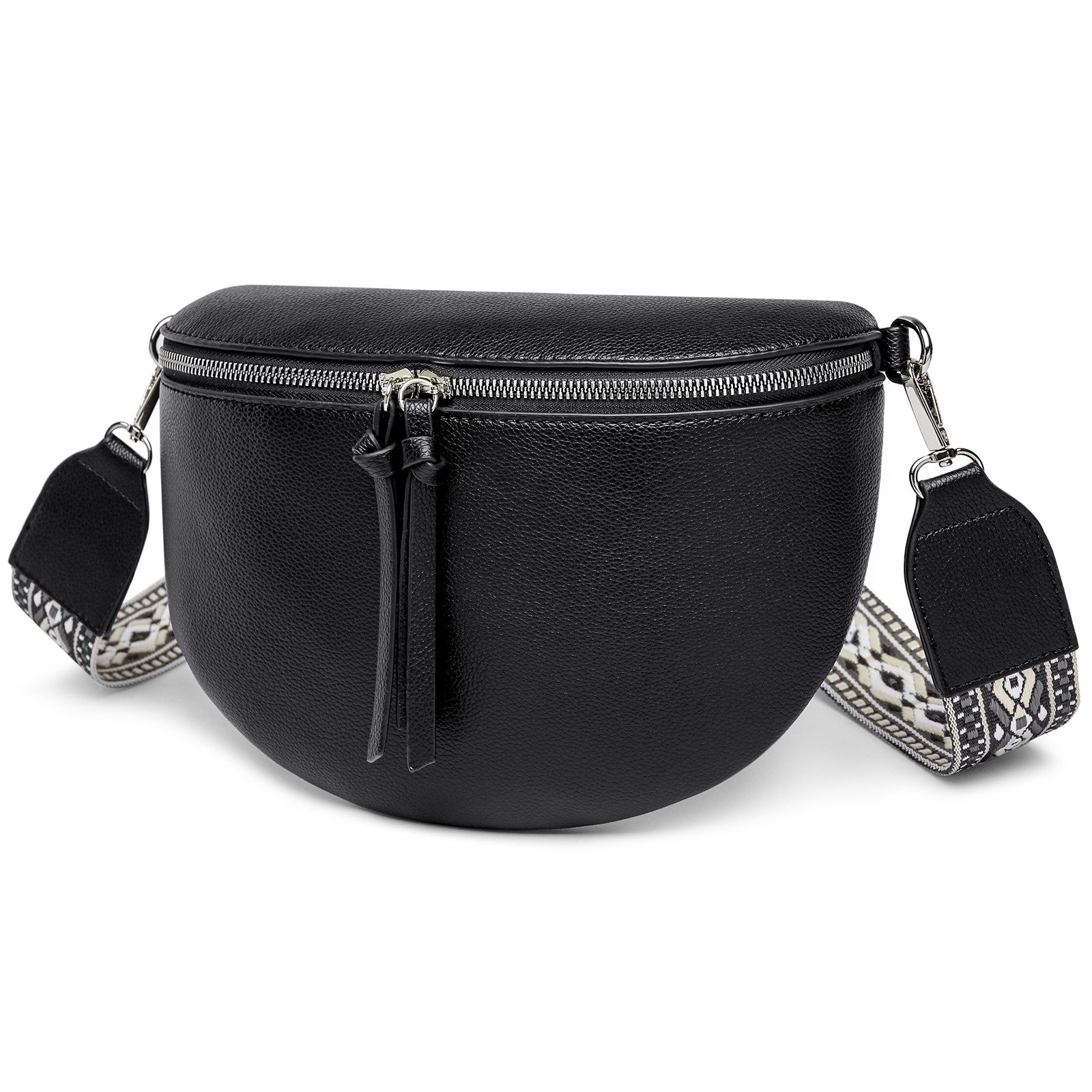 Fomax Bauchtasche aus Kunstleder, Damen Umhängetasche, mit Schulterriemen